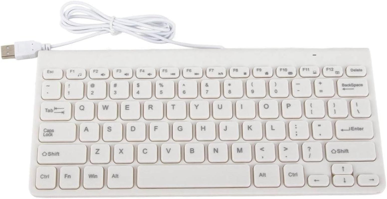 XUMIUZIY Wired Keyboard Mouse Combo, Ultra-Thin USB Wired Keyboard Optical Mouse Mice Set Combo for Computer, Laptop, PC, Desktop, Notebook (White) image number 5