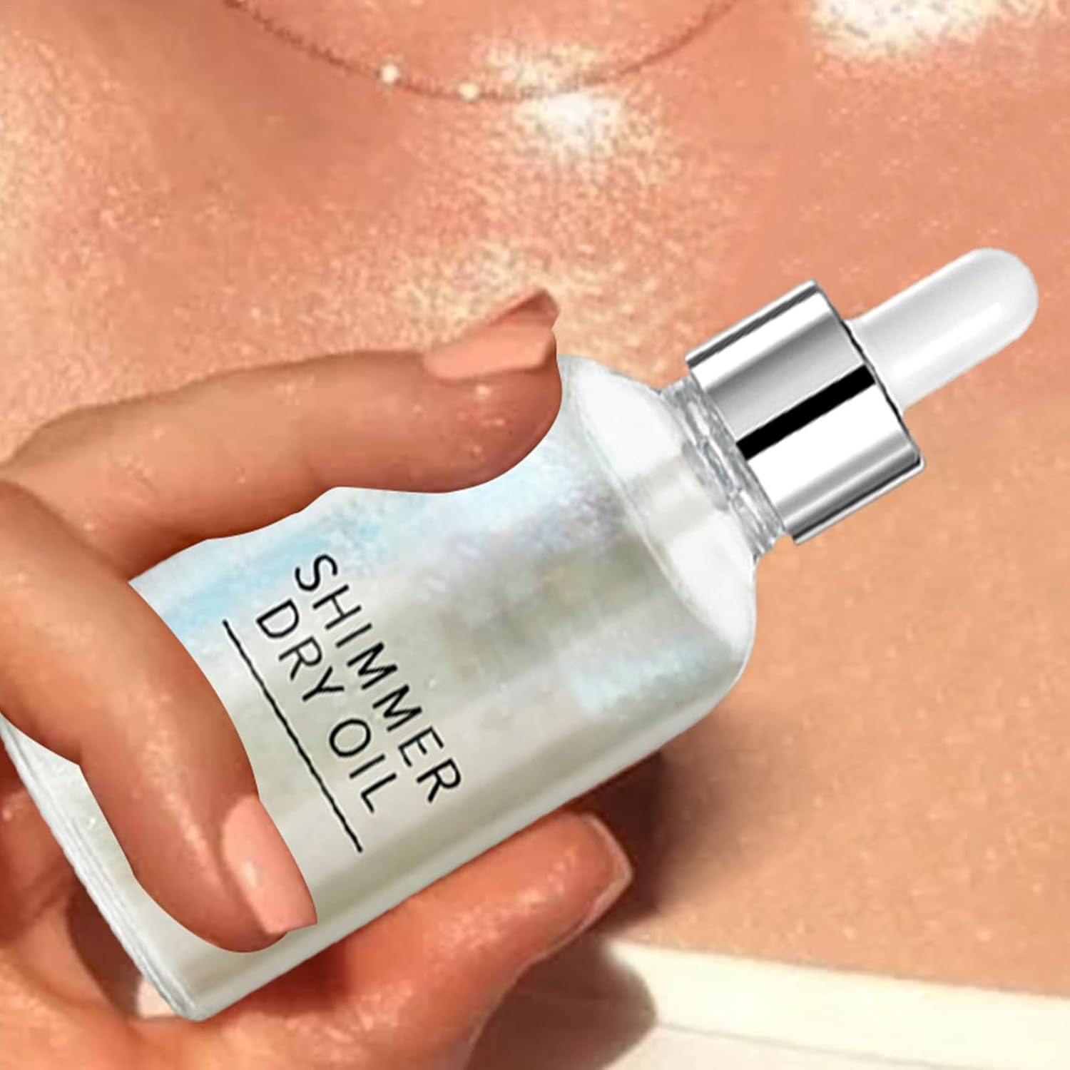 Body Glow Shimmer | Sparkly Body Oil Shimmer Oil | Glitter Oil Body Glow, Body Glitter Shimmering Body Oil, Long-Lasting Highlighter, Skin Glowing Illuminator Oil image number 6