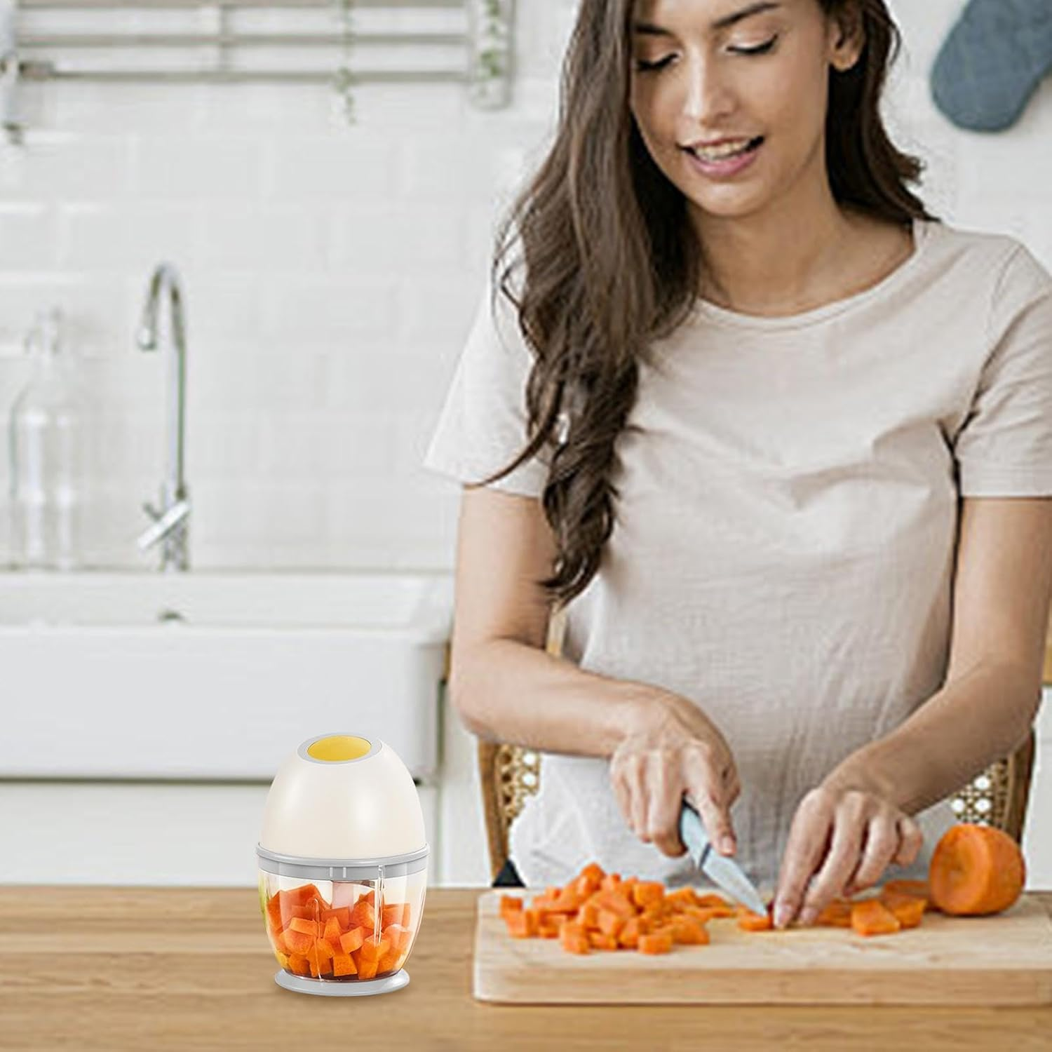 Electric Garlic Chopper,Electric Garlic Chopper,Usb Charging Garlic Grinder | Portable Vegetable Chopper Kitchen Gadget Cordless Garlic Chopper for Home Restaurant image number 6