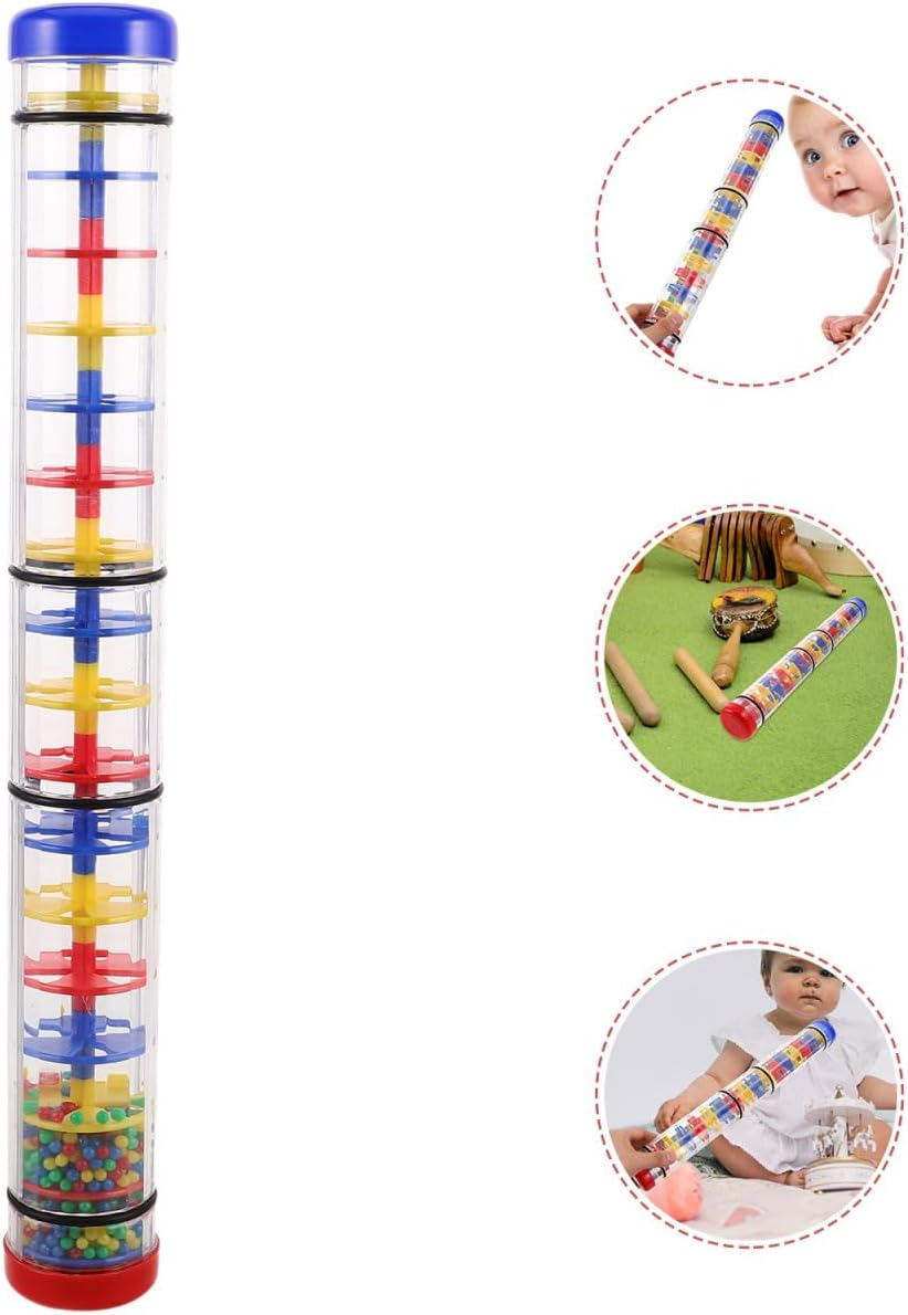 INOOMP Rain Stick Toy: Spiral Musical Shaker - Rain Sound Tube for Toddlers - Auditory and Visual Development Tool - for Family and Classroom Use 40Cm image number 5