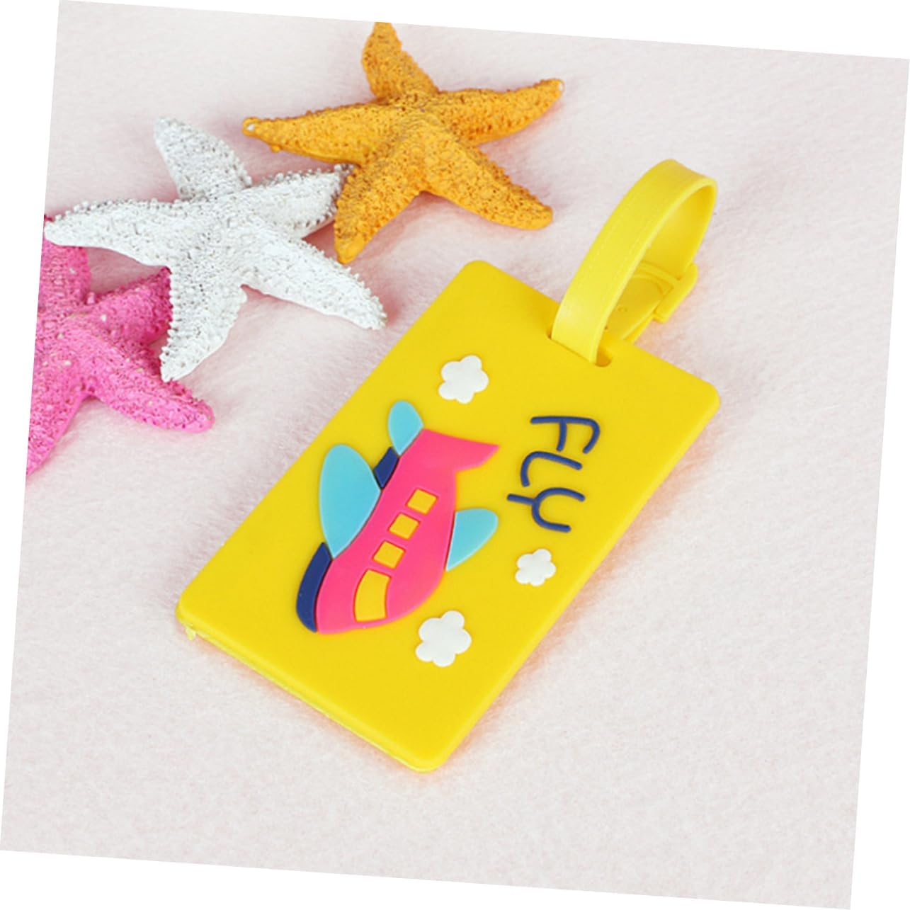 NOLITOY 15Pcs PVC Illustration Pattern Luggage Tag Luggage Id Tag Leather Case Creative Baggage Card for Suitcase Backpacks Travel Gear Random Style image number 6