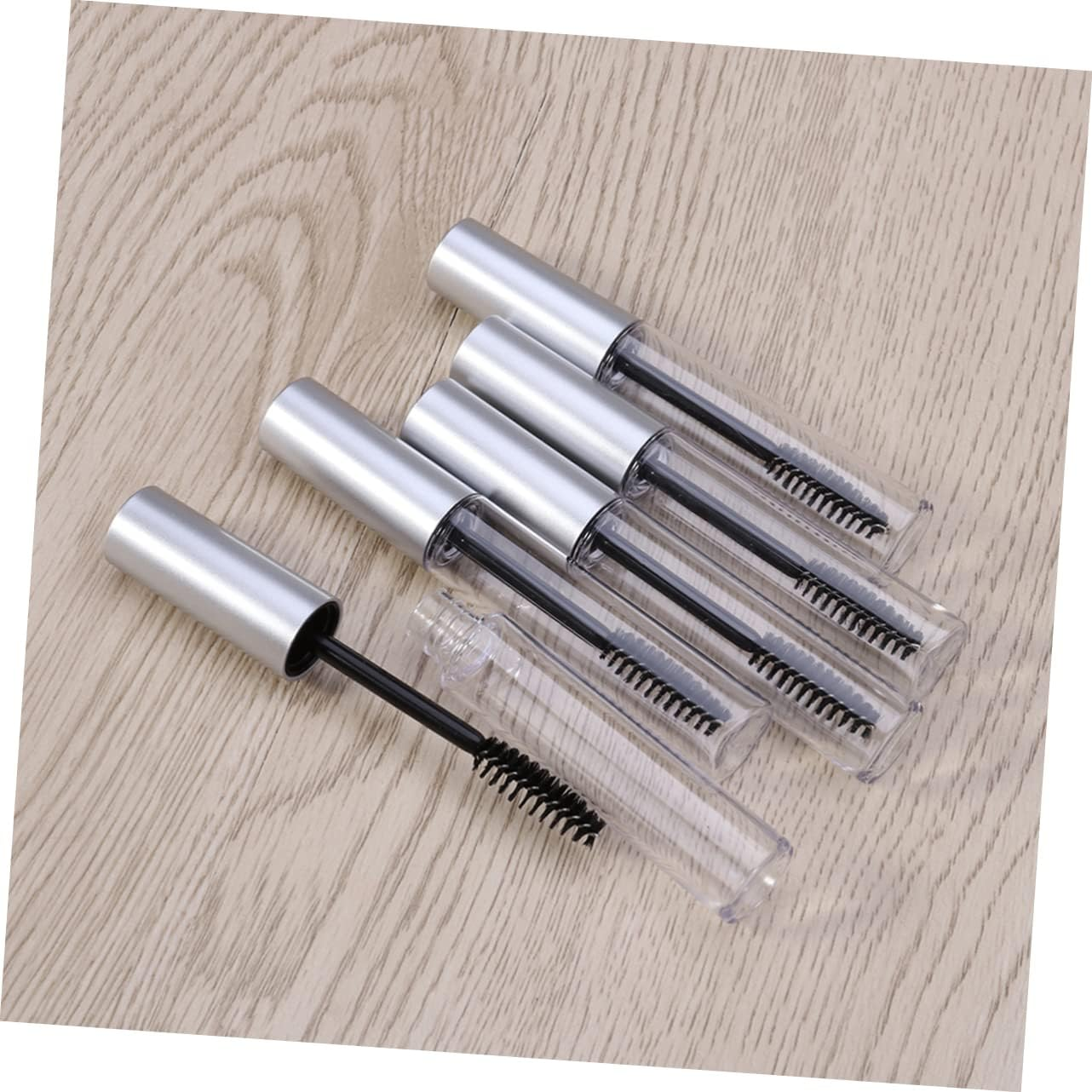 CIMAXIC 5Pcs Empty Eyelashes Bottle with Wands - Glass Mascara Tube Container, Eyelash Brush Tube, Eyelash Cream Bottle, Eyelash Container Wand Pack image number 3