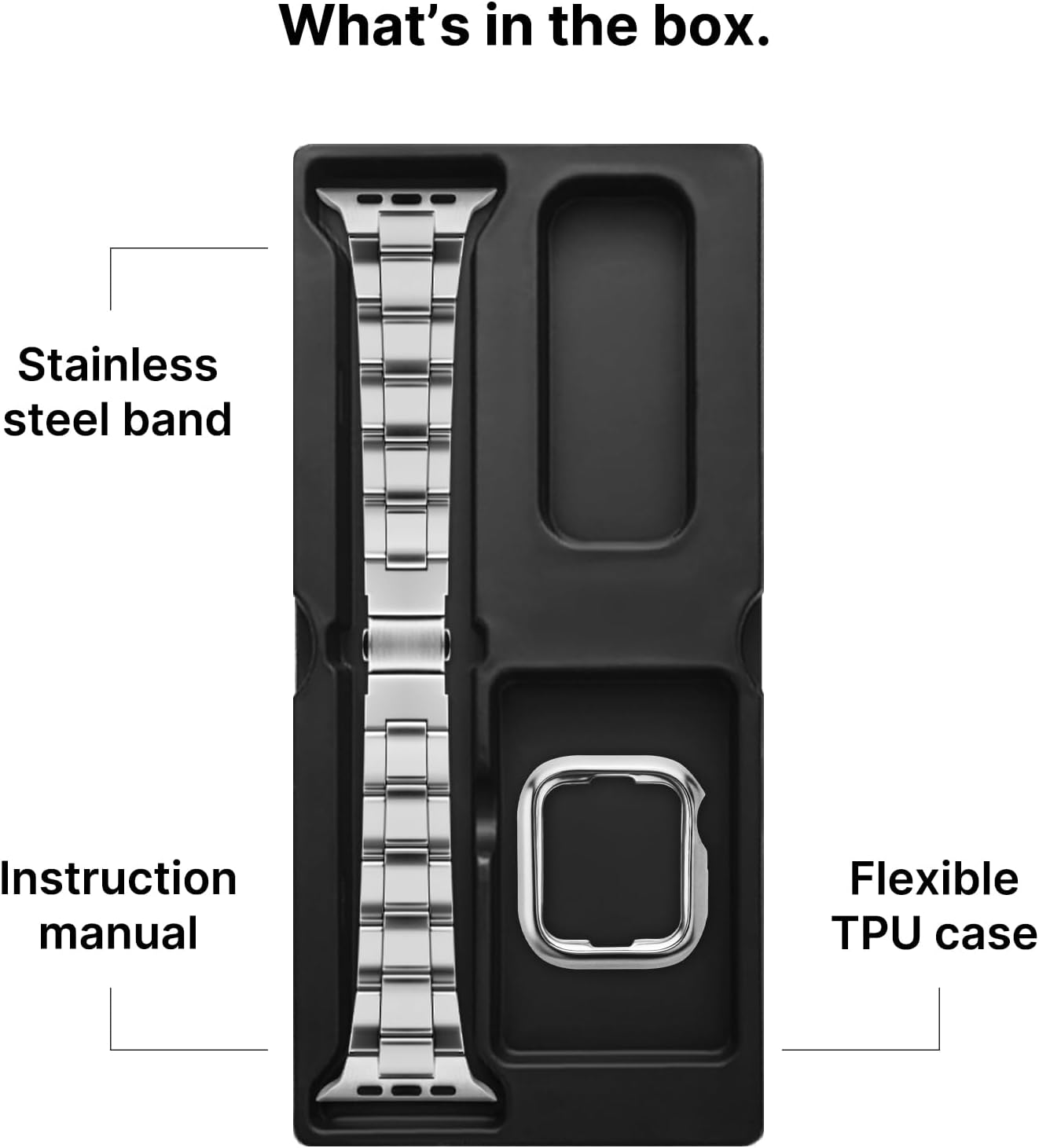 Fullmosa Compatible with Apple Watch Band 41Mm 40Mm 38Mm, Upgraded Version Stainless Steel Watch Band/Strap with Case for Apple Watch SE2 SE Series 9/8/7/6/5/4/3/2/1, 38Mm 40Mm 41Mm Silver image number 1