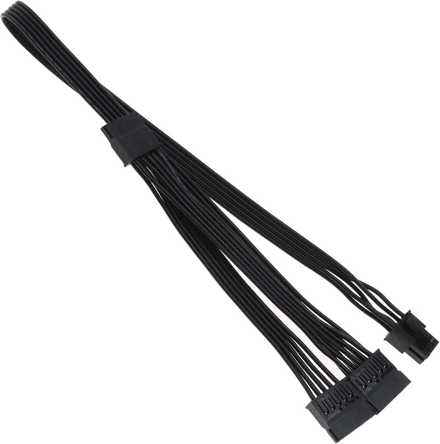 Emsea 6-Pin Male to 3X 15-Pin Female SATA Hard Drive Interface Adapter Power Supply Cable 1007 18AWG Compatible with Corsair Modular Psus image number 3