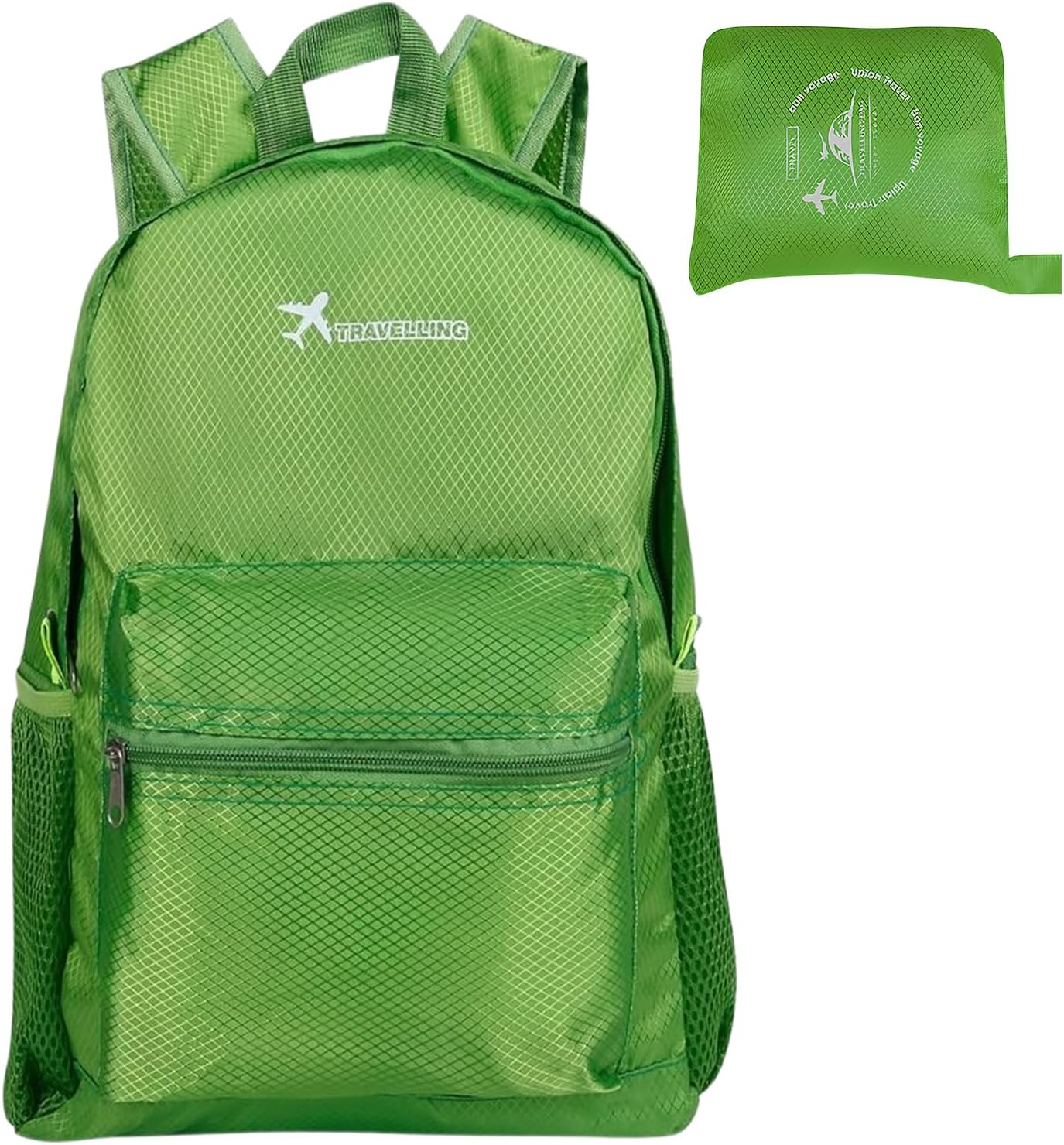 Foldable Hiking Backpack, Foldable Backpack, Ultra Lightweight Rucksack, Unisex Packable Backpack for Men Women, Waterproof Travel Daypack for Outdoor Sport Biking Hiking Climbing image number 4