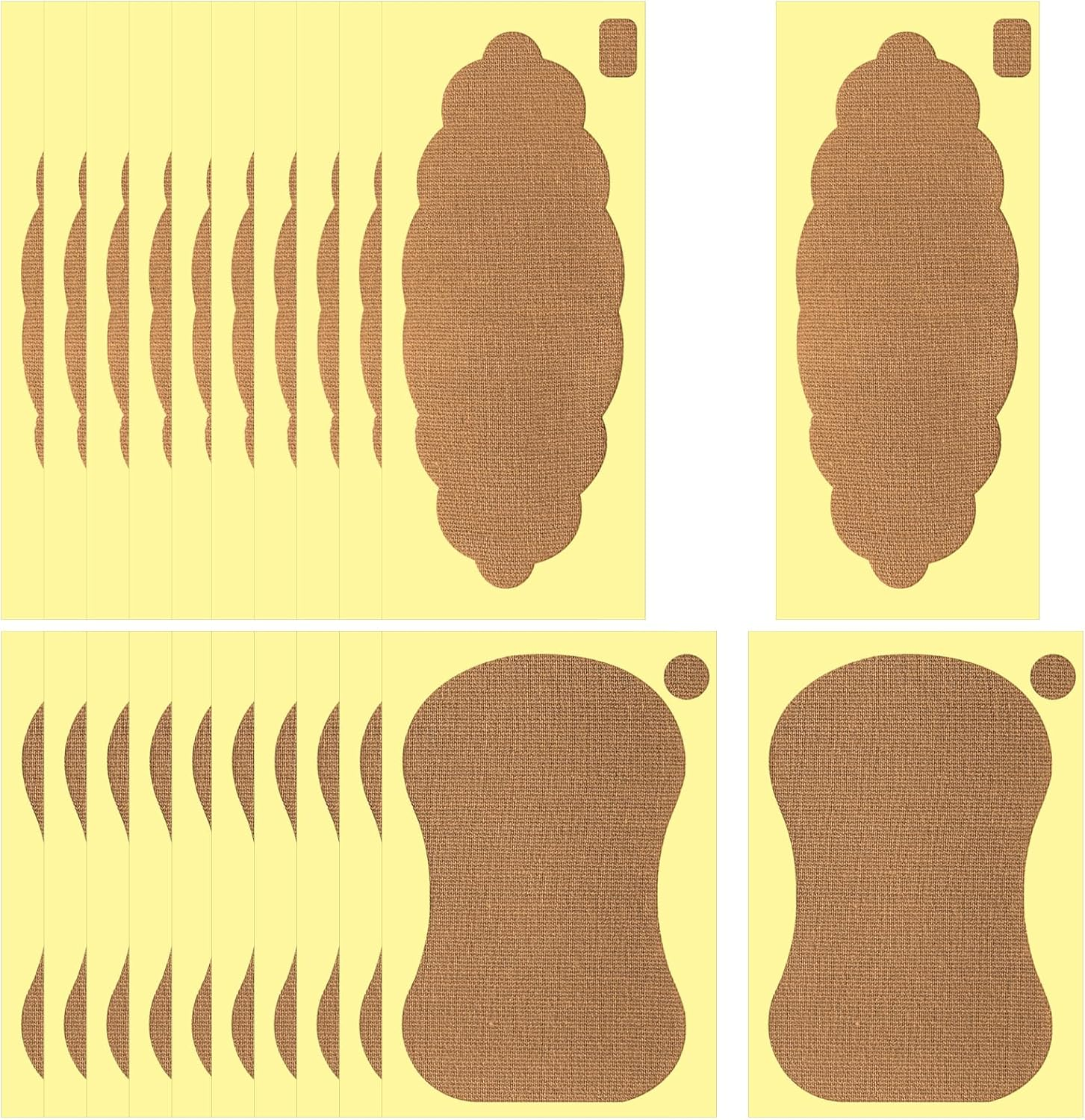 TEAONE Armpits Sweat Pad, 20 PCS Sweat Stickers for Women and Men (2 Styles) image number 3