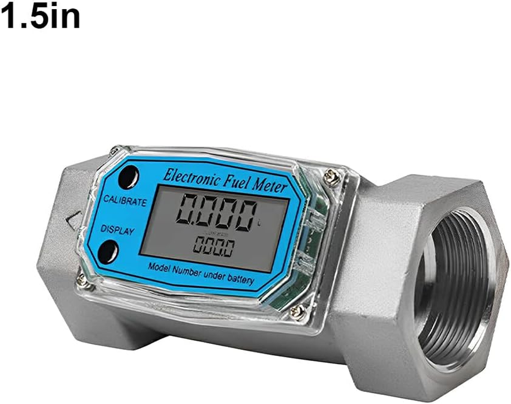 Electronic Turbines Flows Meter High Accuracy Measuring Flowmeter Gauge LCD PCB Flows Indicator Sensor Counter, 1.5Inch image number 6
