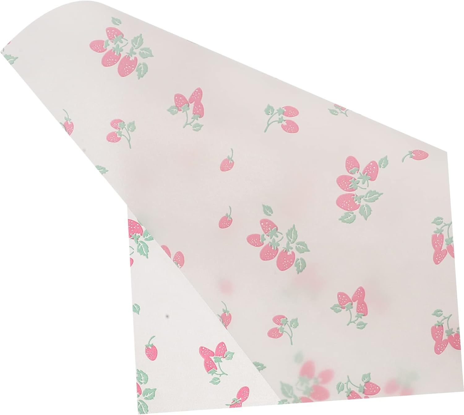 Grease-Proof Food Wraps Baking Paper Pad 50 Sheets Strawberry Pattern Anti-Oil Food Packing Paper Household Cake Parchment for Sandwiches Burgers Wrapping