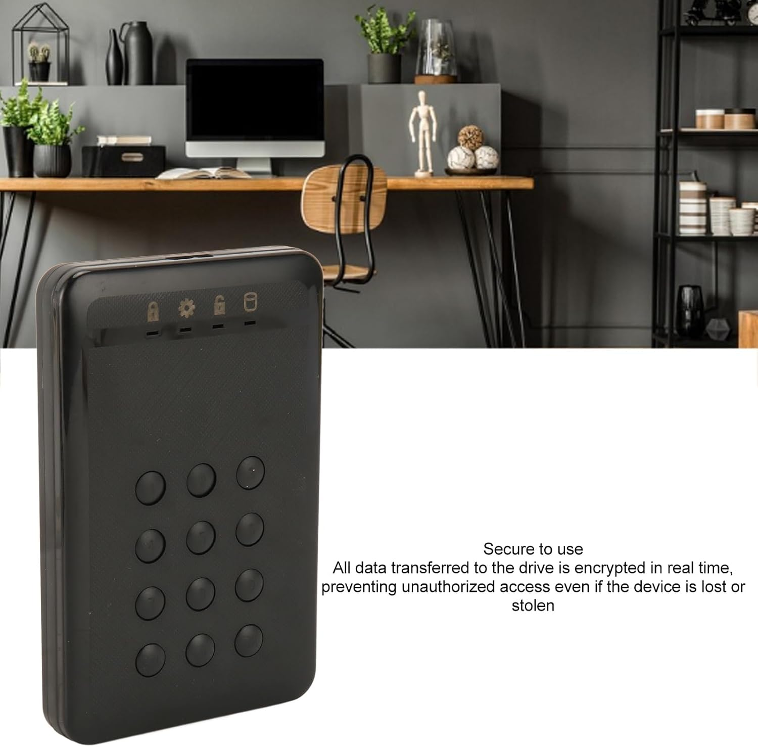 External Hard Drive Enclosure, 2.5Inch SATA to USB 3.0 Hard Drive Enclosure with USB 3.0, Encrypted Hard Drive Case for for OS X, for Linux, for Chrome, for Android (Not Inclube Hard Disk) image number 5