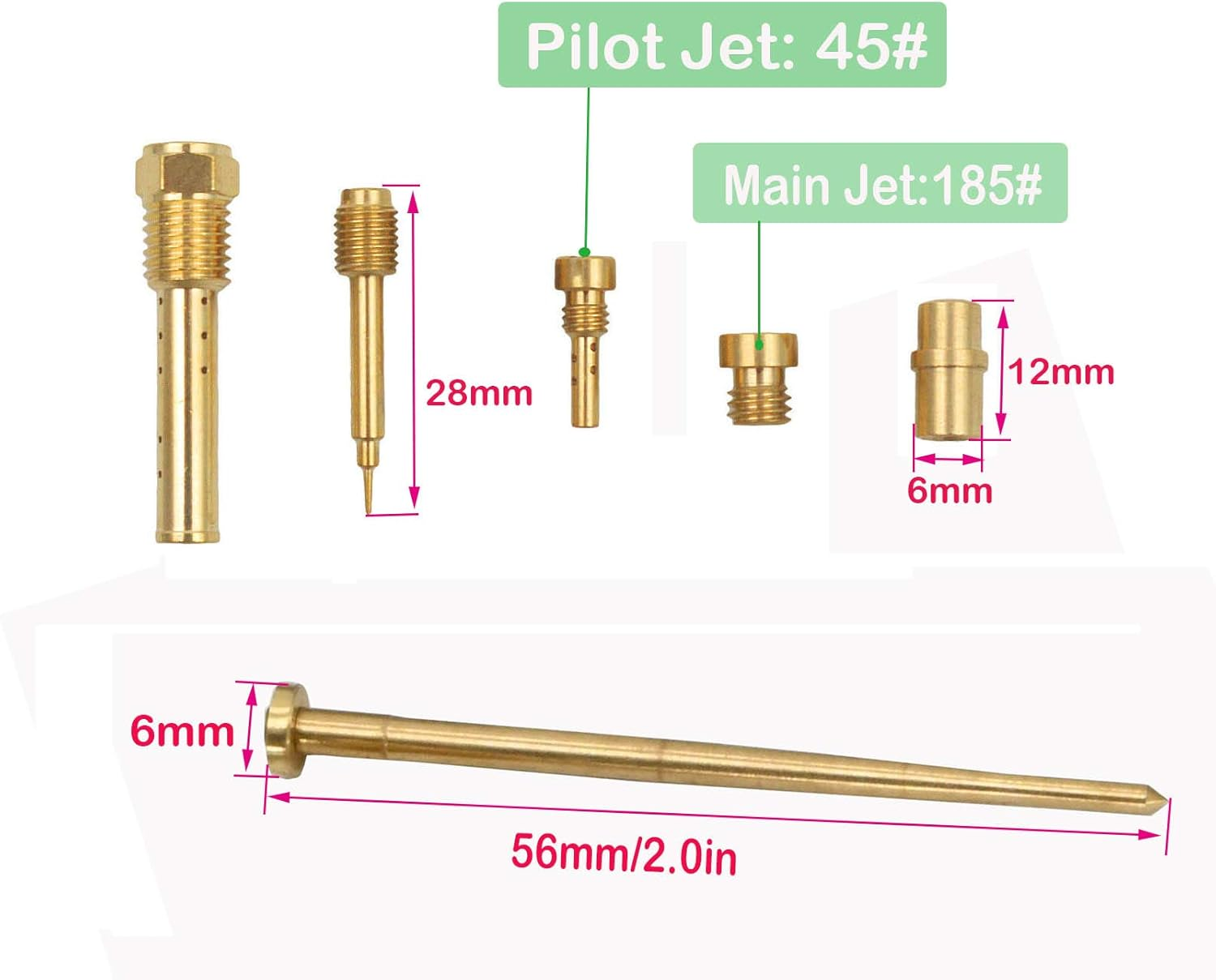27421-99A Rebuild Kit - Carburetor Rebuild Kit Compatible with Harley Davidson Sportster XL 883 CV40 27421-99C 27490-04 40Mm Carb Repair Kit image number 3