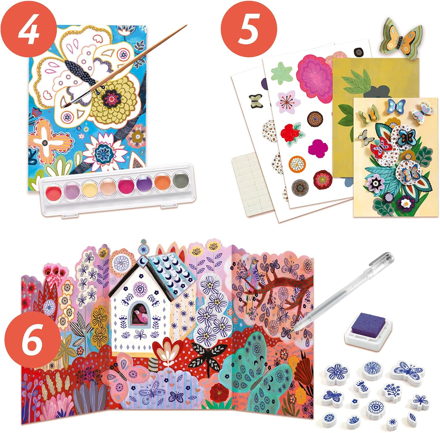 Djeco DJ09330 the Flower Garden Multi Craft Box Set image number 5
