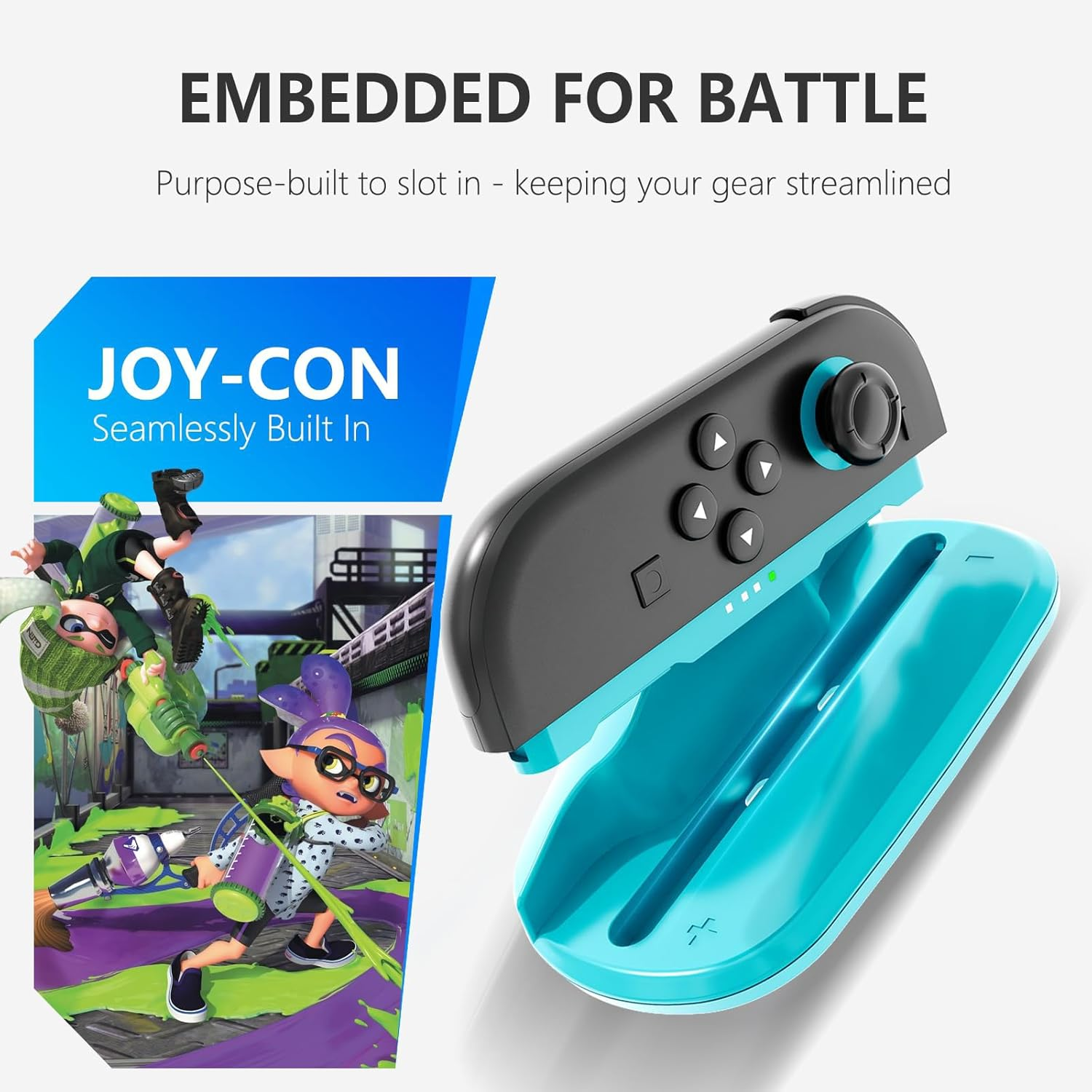 2 Pack Ergonomic FPS Mouse Grip for Nintendo Switch 2 Joy-Con &ndash; Precision Aim & Stable Control for Shooter Games &ndash; Left & Right Hand Grip Set for Enhanced Targeting, Blue&Orange image number 6