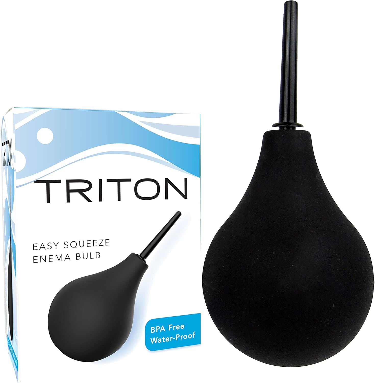 Shibari Triton Easy-Squeeze Enema Bulb, New & Improved Flexible Tip for Ultimate Comfort, Bpa & Phthalates Free, Ease Anal Silicone Douche for Men & Women, 7.4 Fluid Oz, Black image number 2