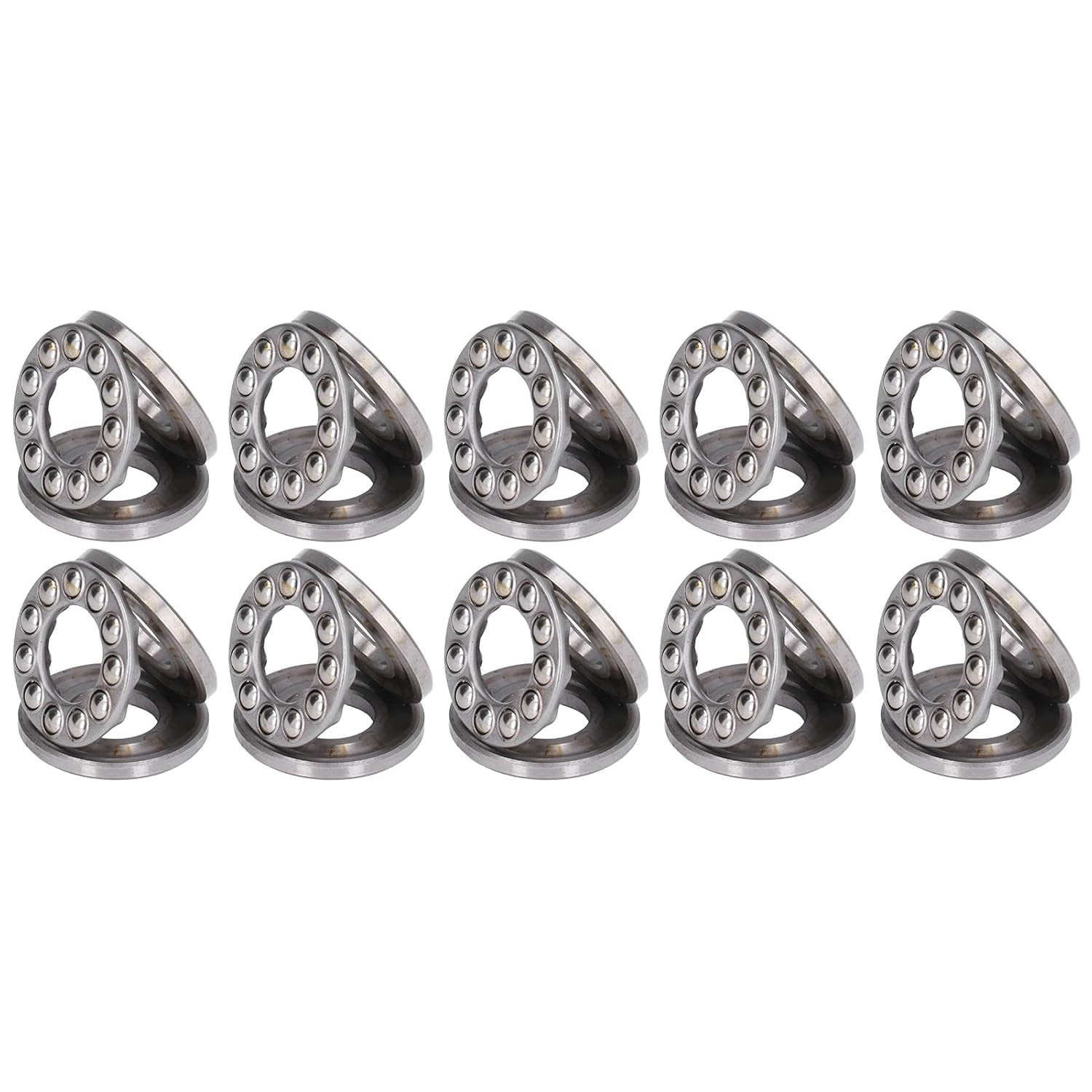 Thrust Ball Bearing Set Kit Equipment Accessory Suitable Crane Hook Jacks 10Pcs (51202) image number 6
