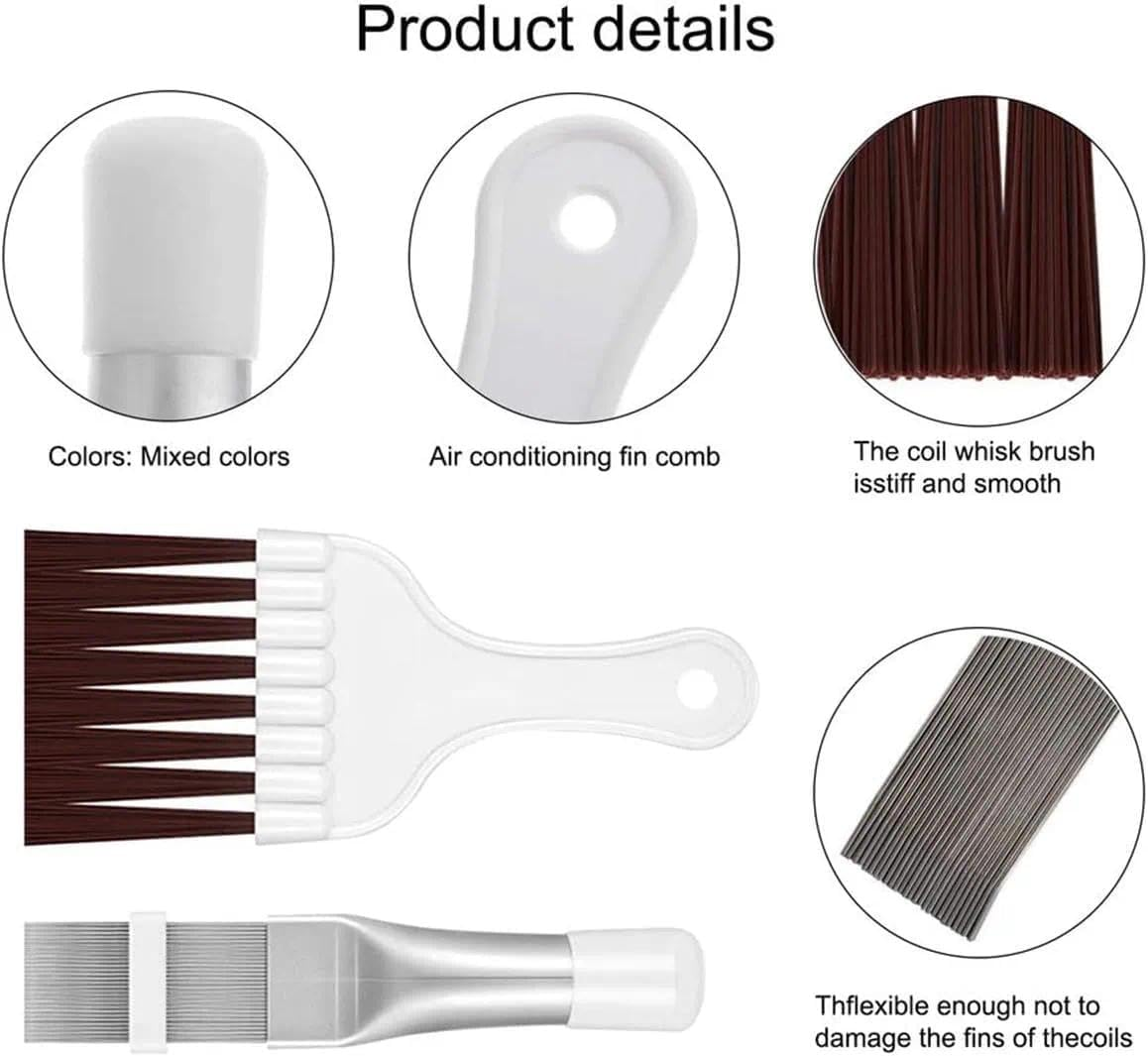 Cleaner Coil Brush for Air Conditioner Cleaning Kit, Stainless Steel Fin Comb and Condenser Cleaning Tool 2-Piece Set - Ermaoo image number 2