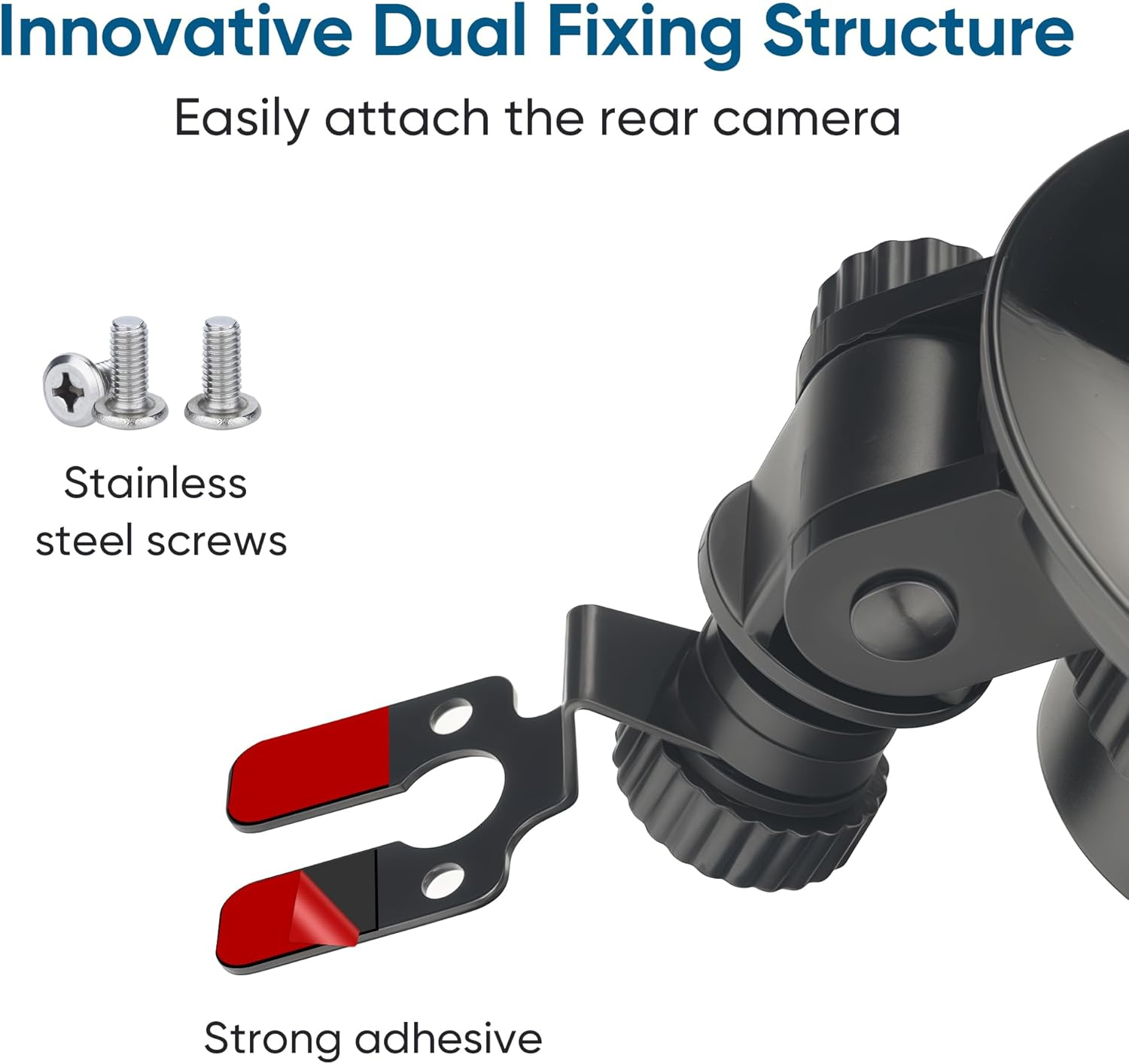 Universal Rear Camera Mount with Suction Cup &ndash;Compact Adjustable Rear Dash Cam Mount for Car, SUV, RV, Truck &ndash; inside Back Windshield Window Holder Bracket for Rearview Backup Camera image number 6