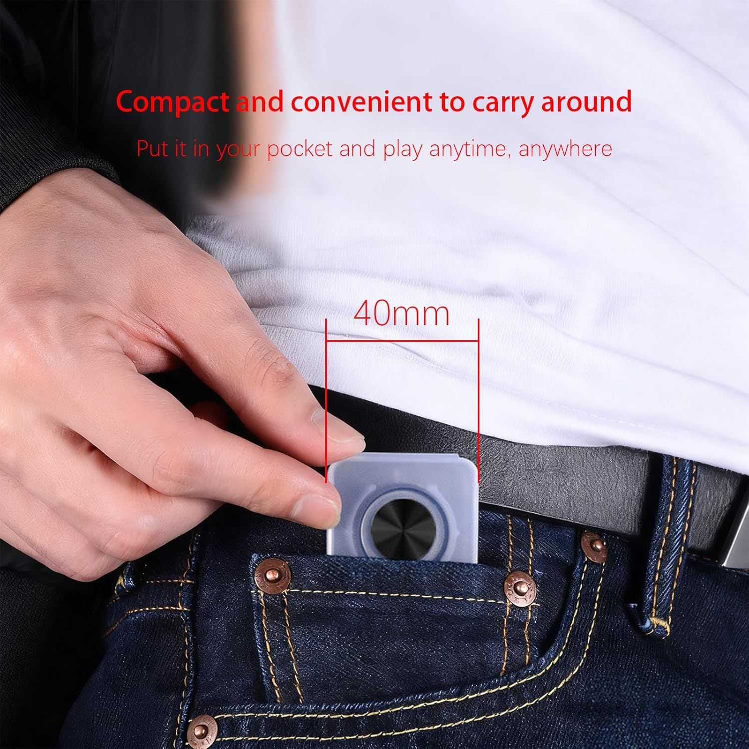 RIBHNXHI 2 Pack Mobile Phone Game Joystick Game Control, Touch Screen Joypad Controller for Ipad Iphone Android with Small Case, Funny Game Stick for Tablets and Smartphones, White and Black image number 1