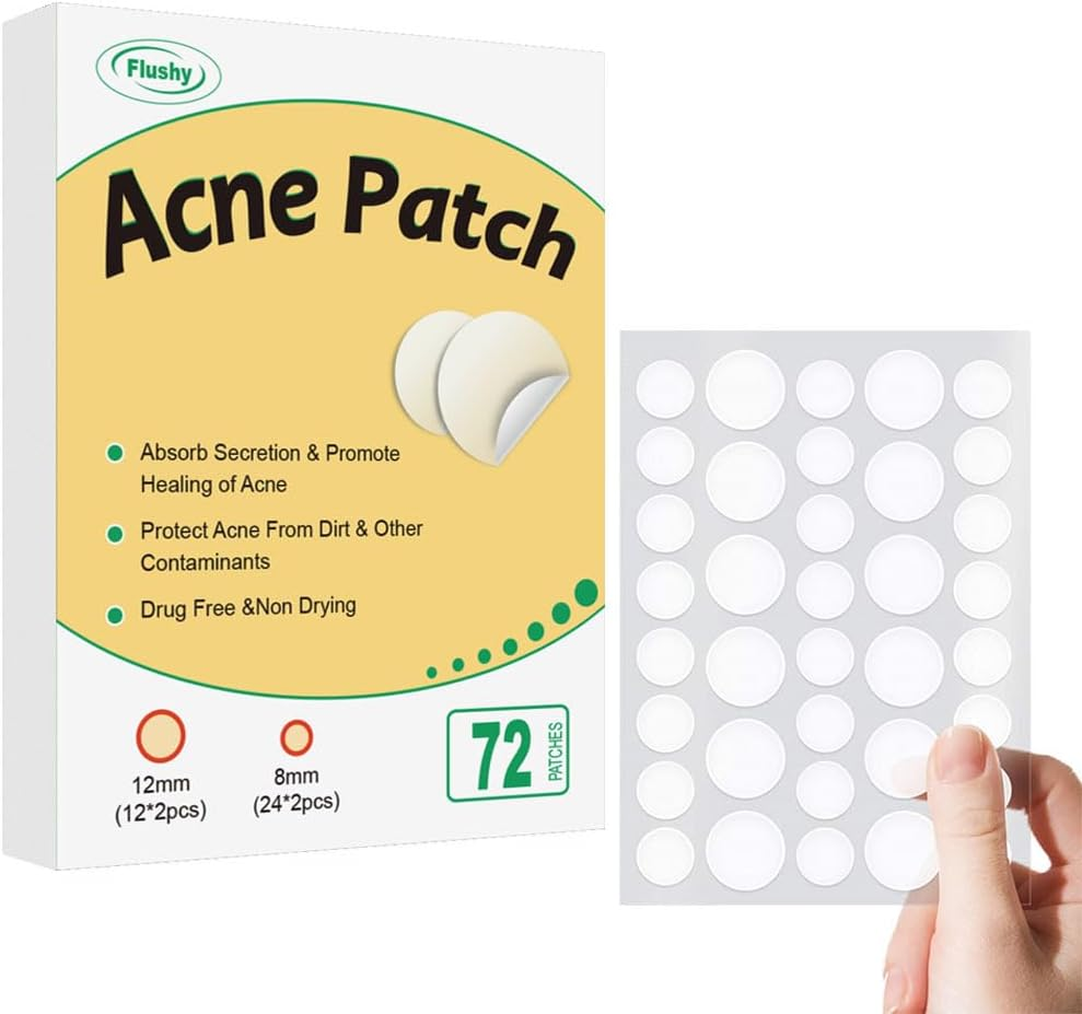 Pimple Patches for Face 150 Pack &ndash; Hydrocolloid Pimple Stickers for Blemish Care, Oil Absorbing Spot Dots for Clear Looking Skin, Gentle on Sensitive Skin (72 Patches) image number 4