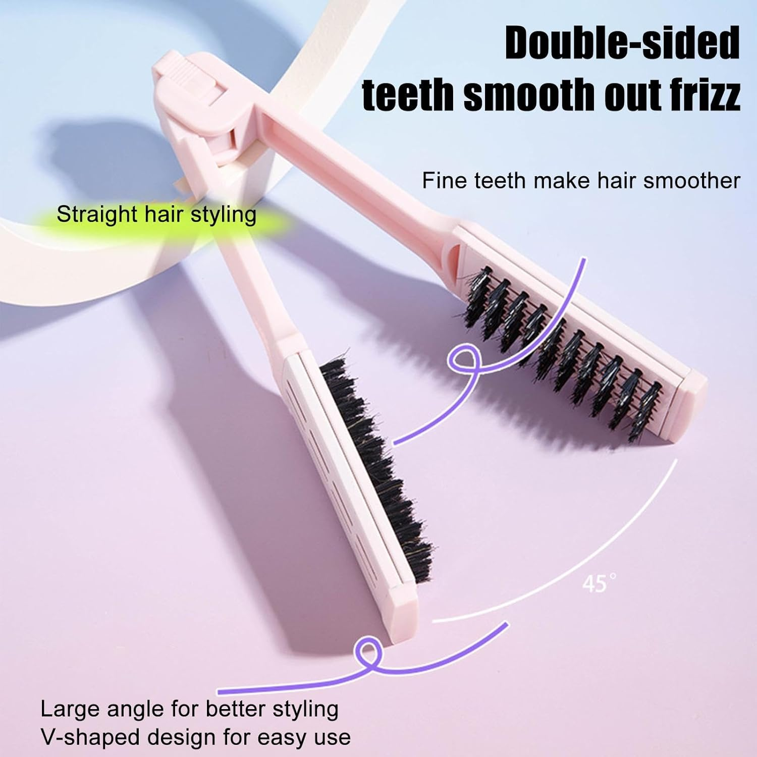 Hair Straightener Comb | Electric Comb for Hair - Hot Comb Straightener, Straightening Iron with Built-In Comb for Men, Friends, Beautician image number 4