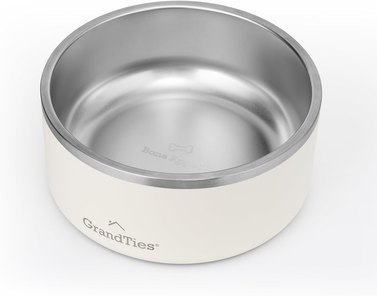 Grandties Stainless Steel Dog Bowl | Engraved Reusable Bpa-Free Insulated Cat & Dog Bowls | Large Heavy Duty Non Skid Spill Proof Dog Bowl | Outdoor Dog Water Bowl (Cobalt Blue, 64Oz)