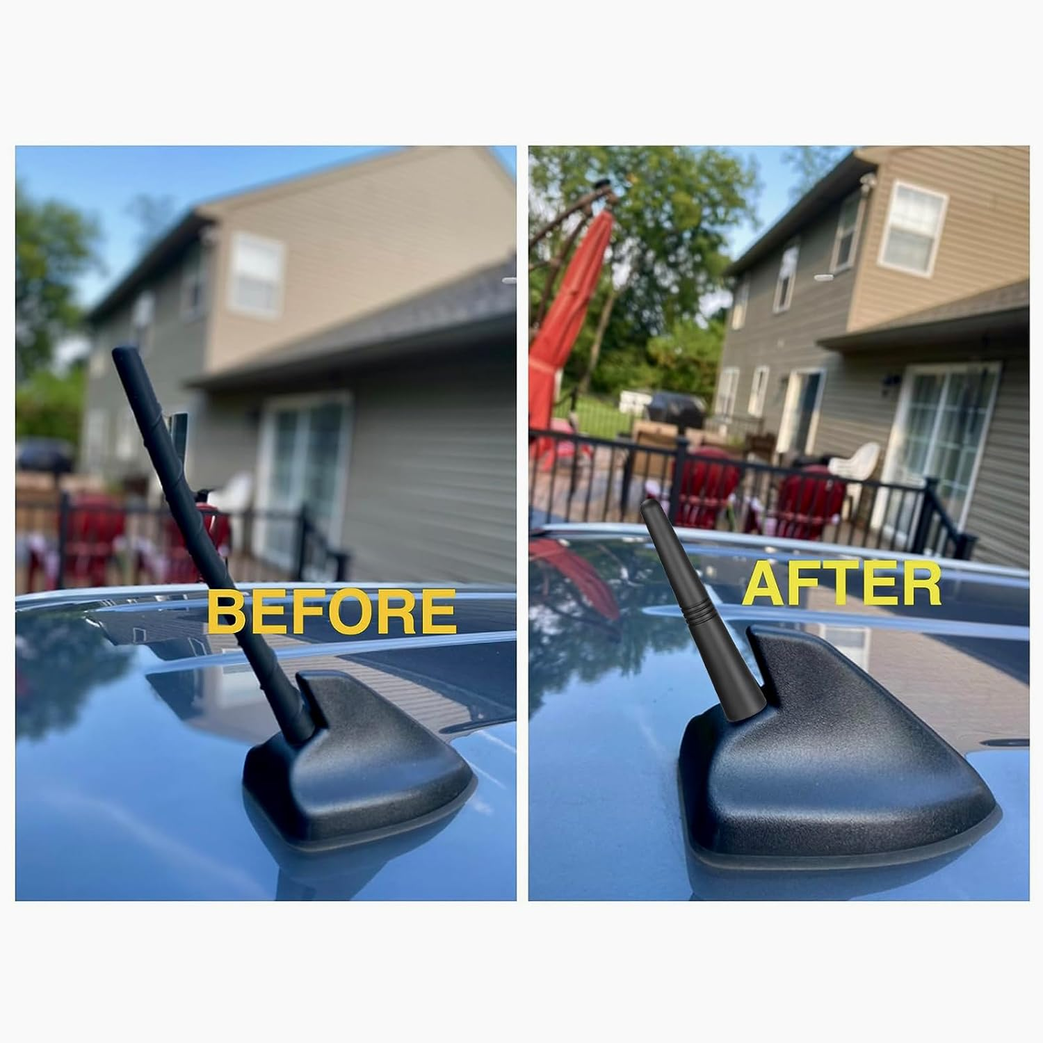 AQTAQ Universal Vehicle Roof Mount Short Car Antenna AM FM Antenna Car Roof Antenna Car 9Cm/3.5Inch Mini Car Radio Antenna Compatible with Toyota Honda Subaru GMC Chevrolet Nissan Ford Jeep Etc