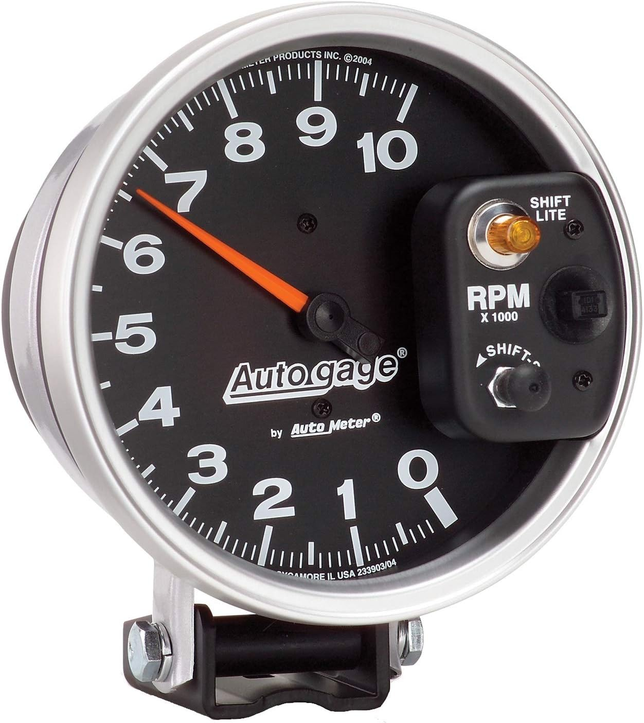 Autometer AMT-233903 Autogage Air-Core Monster Shift-Lite Tachometers Analog Gauge, Range 0-10,000 RPM, Black