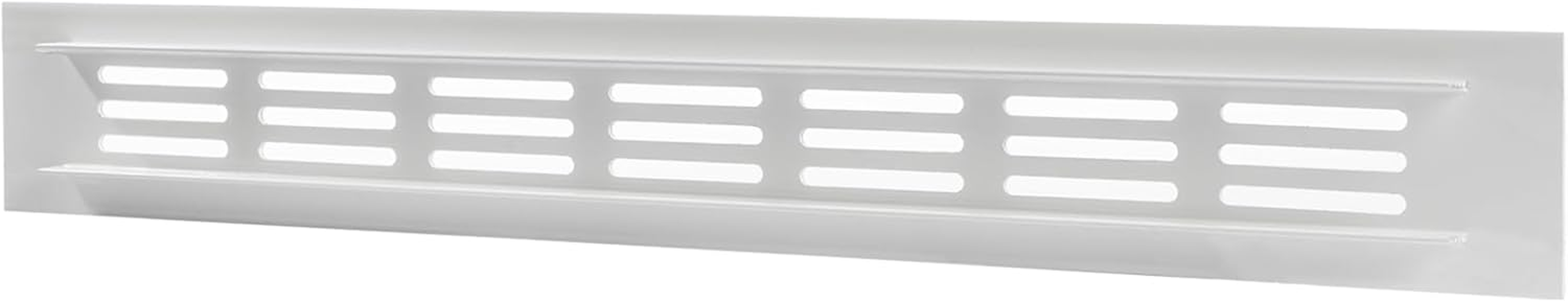 Vent Systems 40 X 300 Mm White Aluminium Ventilation Grille with Insect Grille HVAC Heating Cooling Ventilation Applications Indoor and Outdoor Vent Cover - 2, Silver image number 6