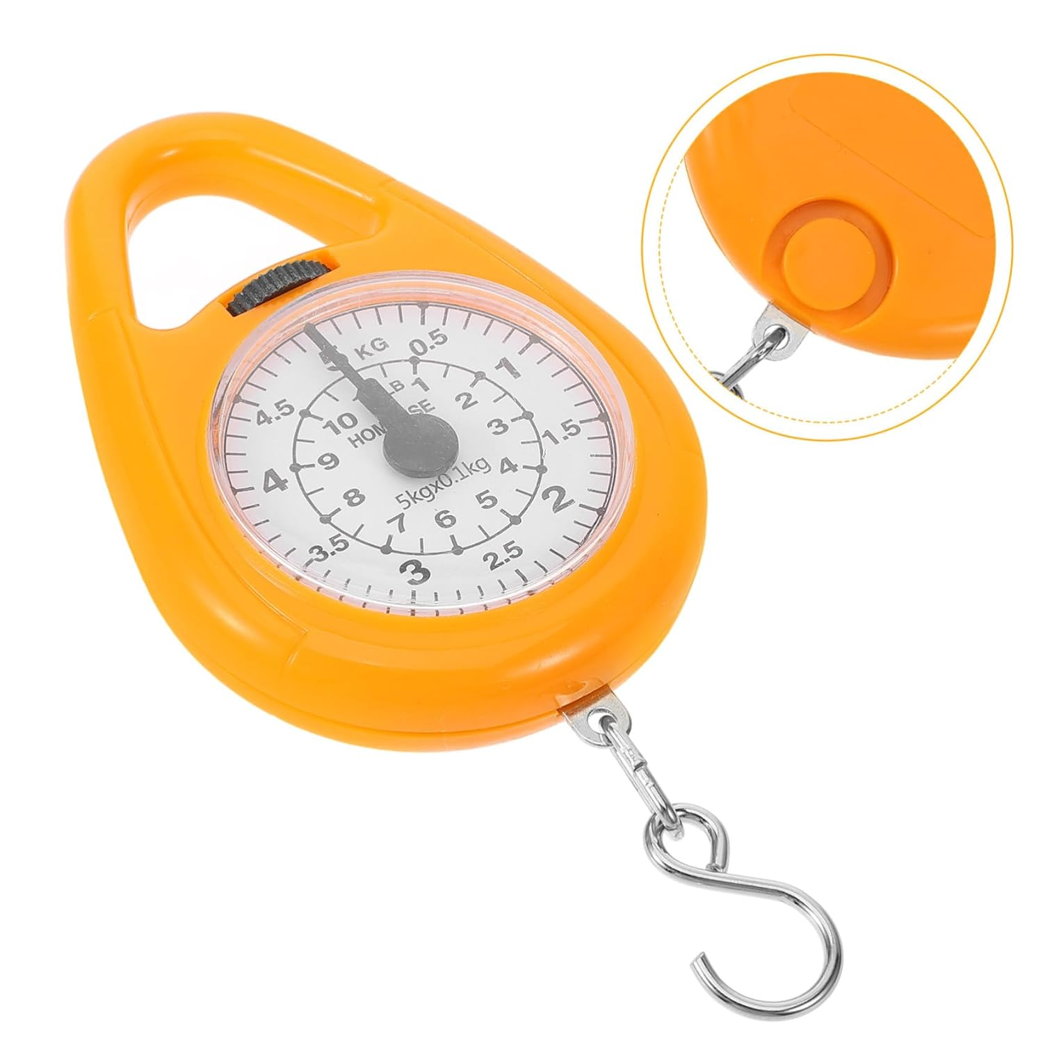 ABOOFAN Portable Hanging Weight Scale Luggage Scale for Travel Handheld Mini with Hook Orange Compact Design for Accurate Weighing image number 1