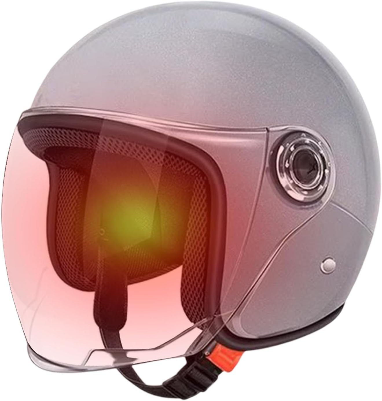 Open Face Motorcycle Helmet, Helmets Motorbike Adult, 3/4 Motorcycle Helmets with Clear Visor, Motorcycles Half Helmet, Moped Scooter Helmetss Four Season for Women, Men image number 6