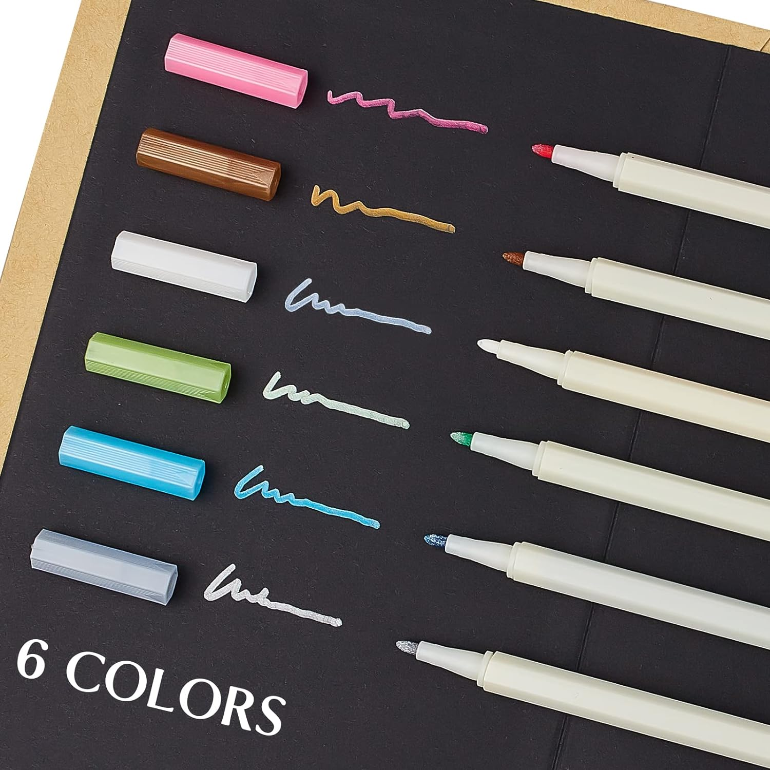 Scrapbook Album 6X8 Inch Small Photo Album with DIY Accessories Set, Stretchable Folding Kraft Paper Memory Book for Wedding Anniversary (Black) image number 1