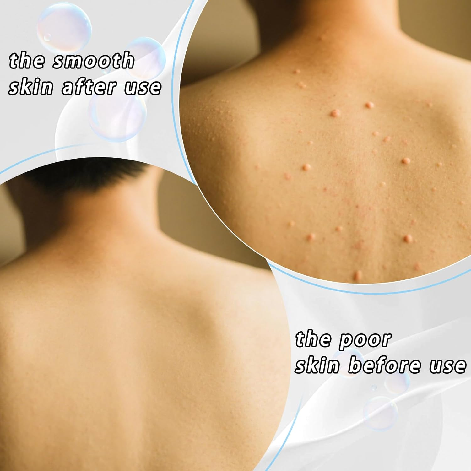 2 Pcs African Net Sponge Authentic Black Bath Sponge, Exfoliating Shower Scrubber Body Scrubber for Women Men, Back Scrubber for Shower image number 2