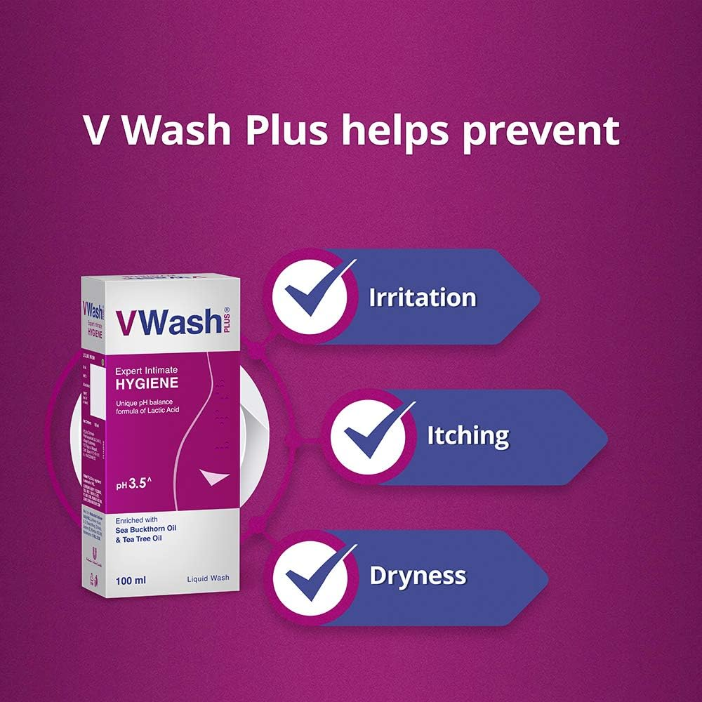 Vwash plus Expert Intimate Hygiene, with Tea Tree Oil, Liquid Wash Prevents Dryness, Itchiness and Irritation, Balances PH, Paraben Free, 100 Ml image number 4