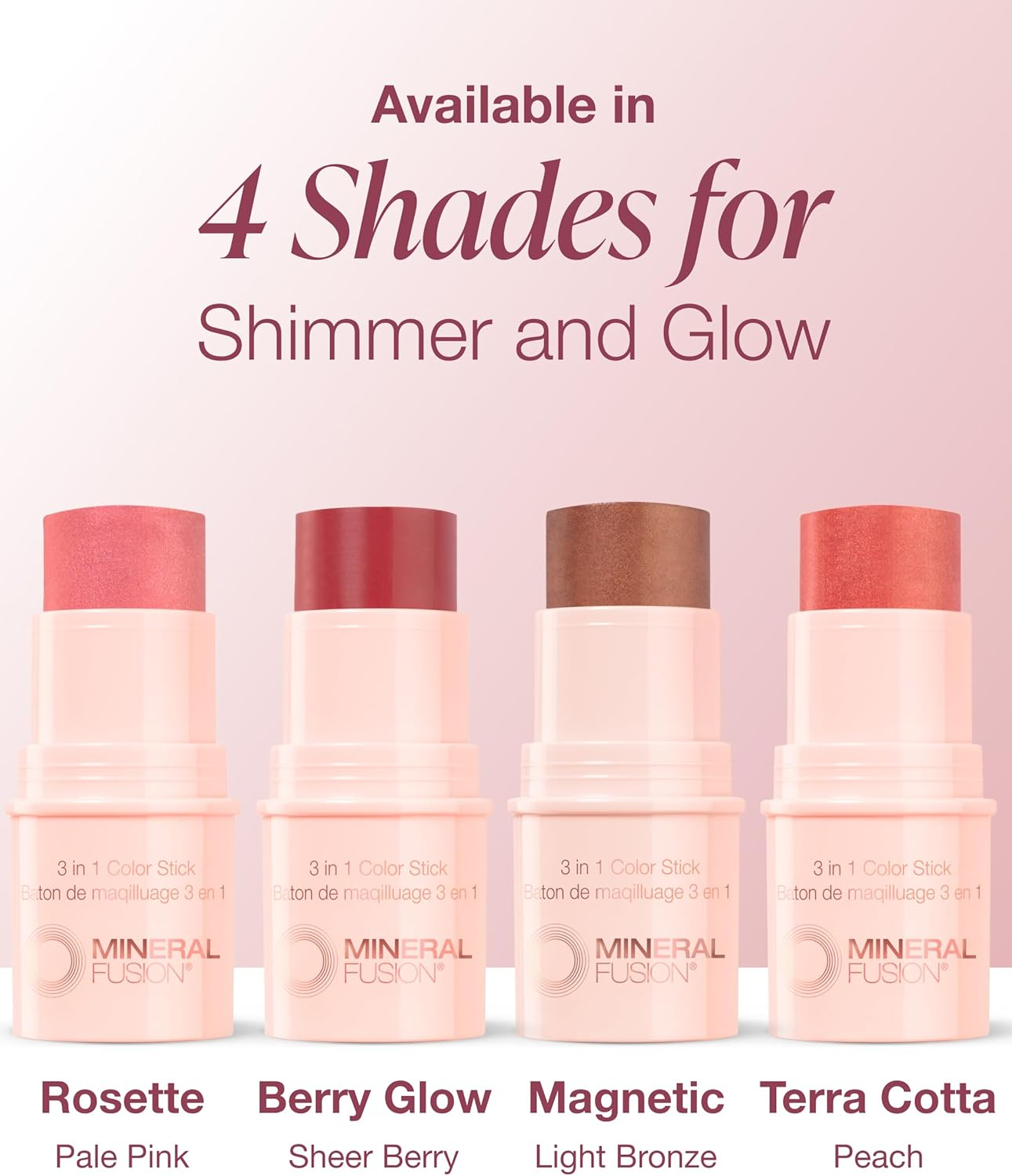 Mineral Fusion, Color Stick Rosette 3 in 1, 0.18 Ounce - Rosette image number 5