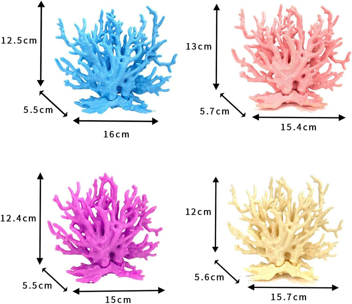 AIMALL Vibrant Artificial Soft Corals for Aquariums &ndash; Colorful Synthetic Coral Decor for Saltwater Tanks, Lifelike Aquatic Grass Landscape - Blue image number 3