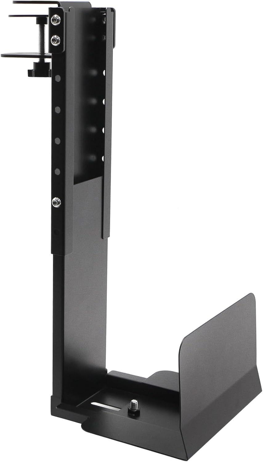 Adjustable Clamp Mount on Desk for PC Tower - No Drilling, Height - 13.2" to 21.6", Width - 5.5" to 9.8", Heavy Duty under Desk Computer Mount, Computer Case CPU Holder with Tool-Free Installation image number 6