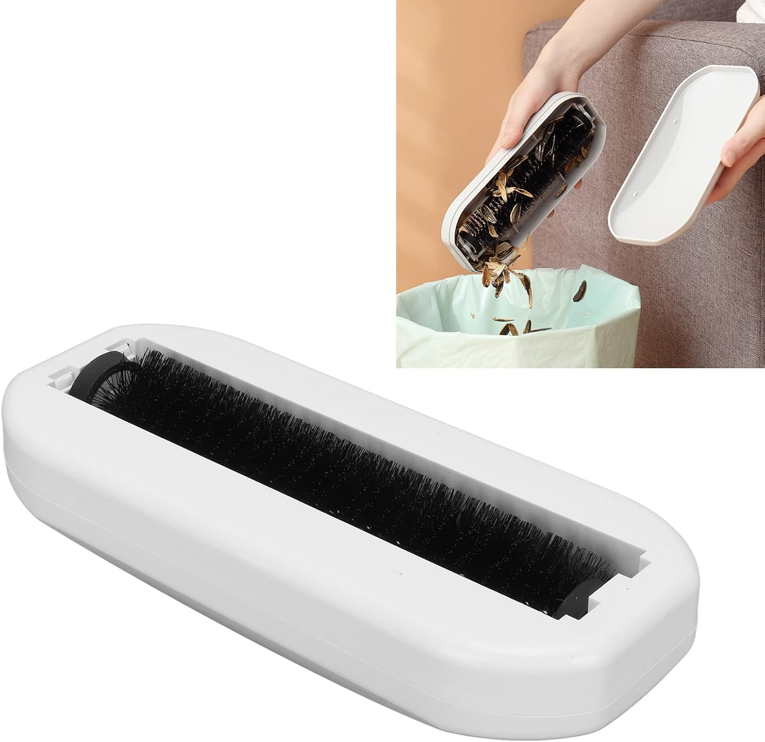 ABS Handheld Crumb Sweeper, 2-In-1 Garbage Collector & Roller Cleaner for Pet Hair, Food Crumbs, Soft Hair Debris Collector for Home Table image number 3