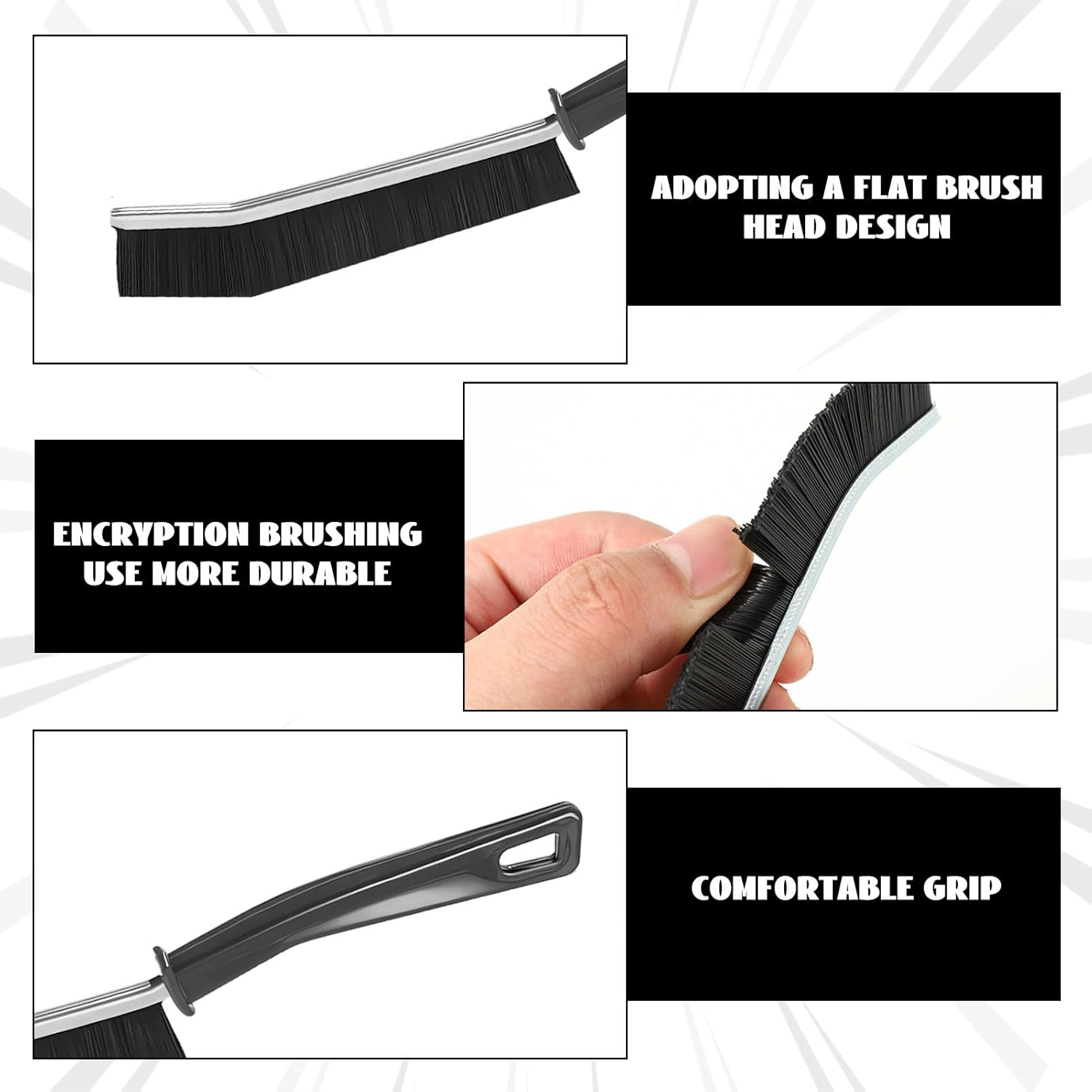 Crevice Cleaning Brush, 8Pcs Grout Brush, Multifunctional Brush Cleaning Tool, Hard Bristle Crevice Cleaning Brush, Cleaning Brush Tool for Window Track, Shower, Kitchen, Toilet image number 4