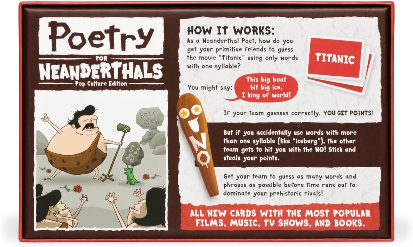 Exploding Kittens Poetry for Neanderthals Pop Culture Edition Board Game image number 5