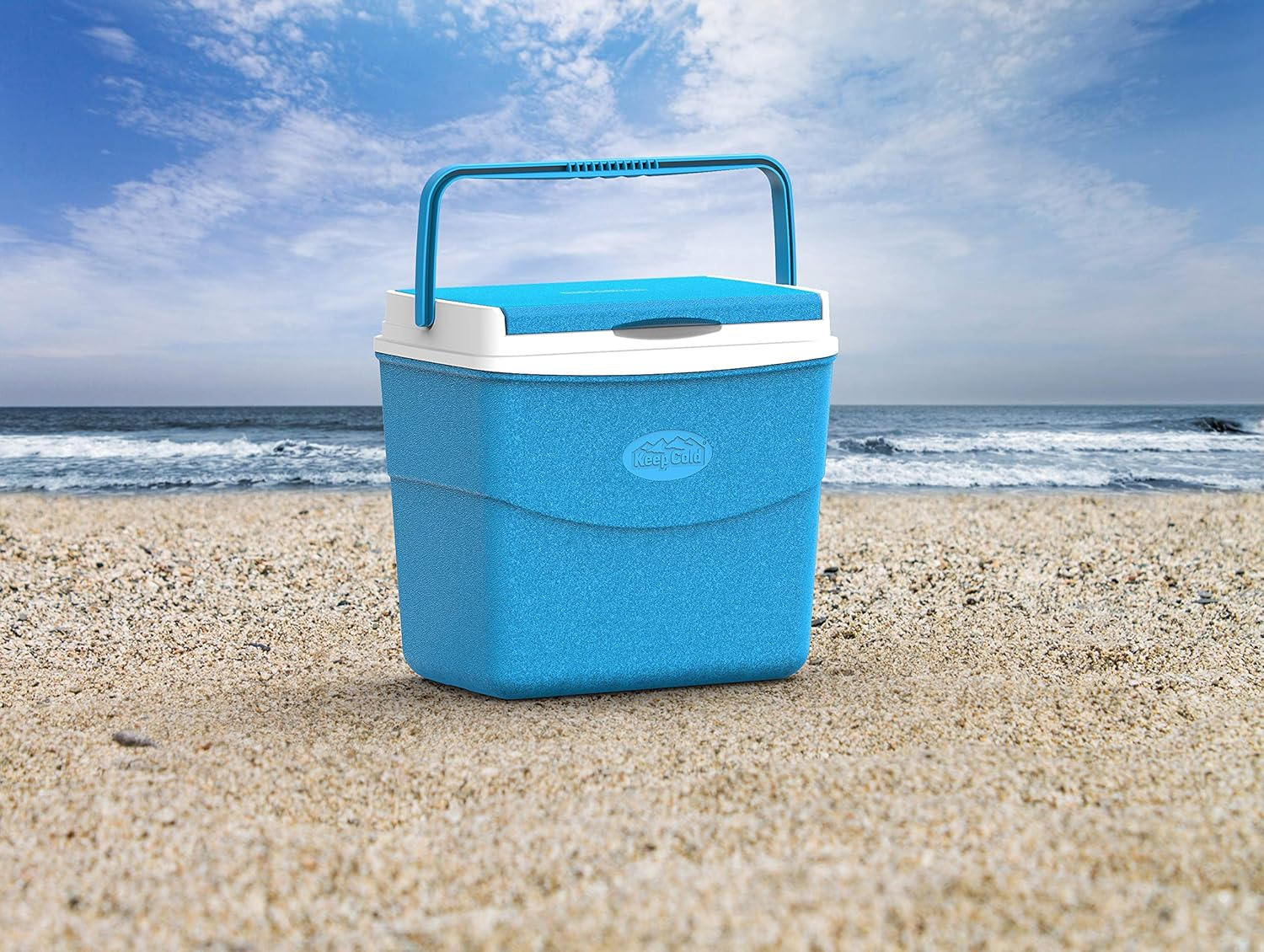 Duramax Picnic Icebox 30L, High Performance Cool Box with PU Insulation, Portable Cooler, 3 Days of Ice Retention, Easy Carry Handle with Secure Lid Locking, Durable Cooler Box, Light Blue image number 6