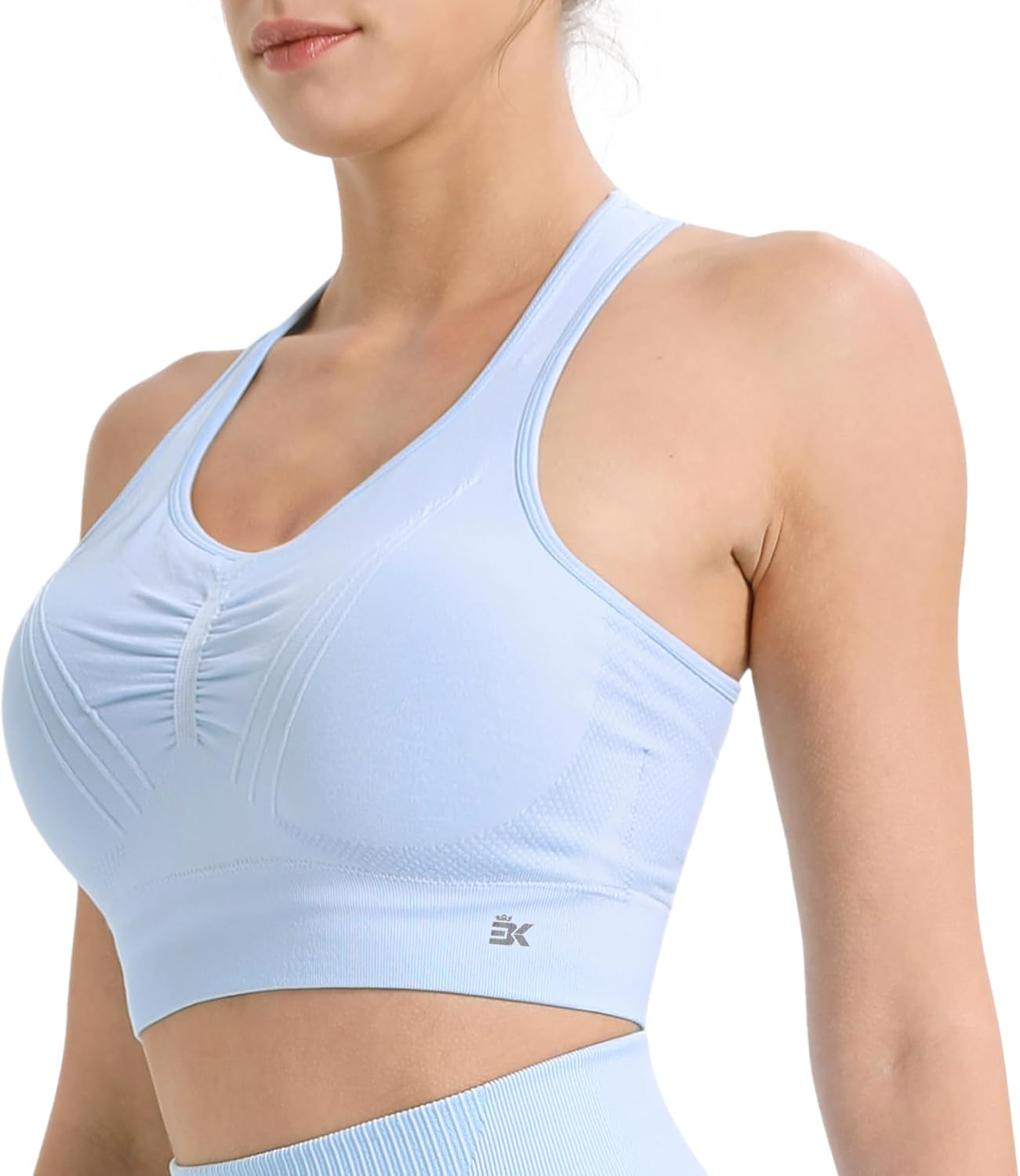 BROKIG Women Seamless Sports Bra, Women'S Wirefree Padded Fitness Yoga Sports Bras Running Workout Comfort Bras for Womens