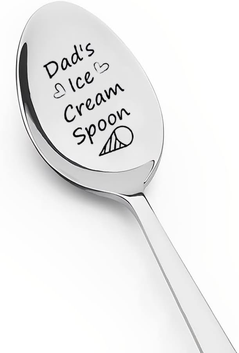 Dad Gifts from Daughter Son to My Dad Gifts for Birthday Christmas Presents Daddy Fathers Day Present from Children Engraved Dad&rsquo;S Ice Cream Spoon for Dad Stepdad Present image number 5