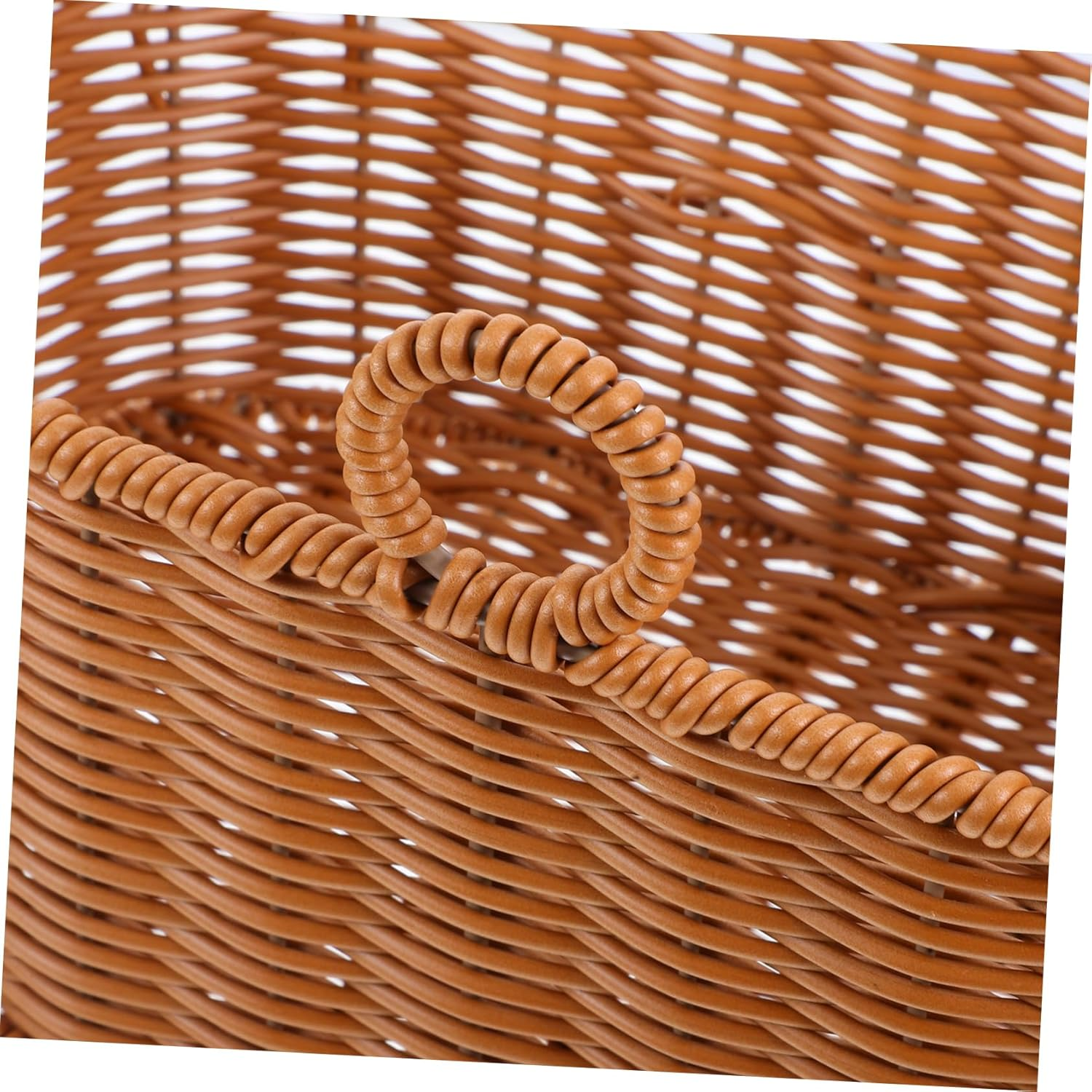 Alipis Faux Woven Wall Hanging Basket for Kitchen Storage Holds Garlic Onion Small Kitchenware for Pantry Bathroom Decor - Yellow image number 4