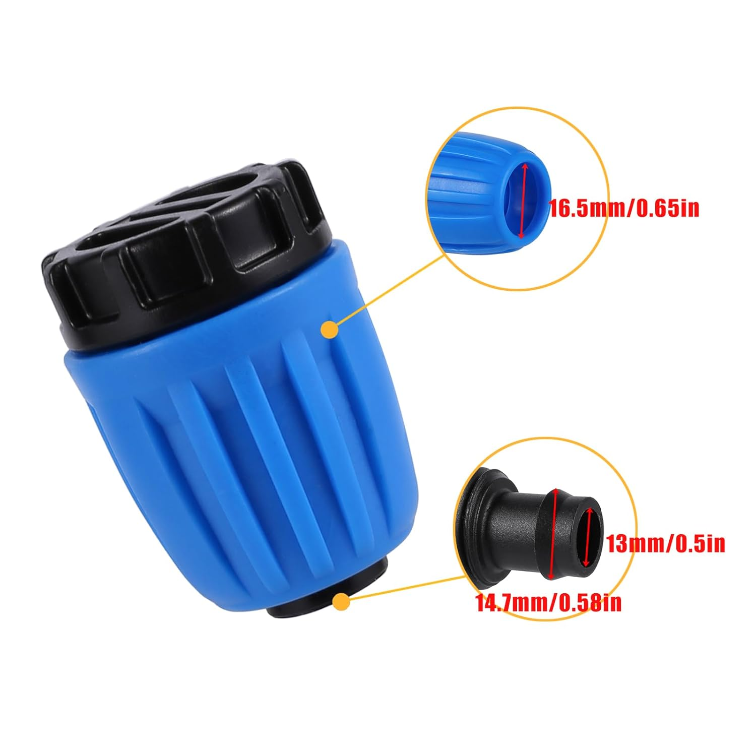 1/2" Blue Drip Irrigation Plug,For 1/2 Inch (16Mm) Irrigation Tubing(Od 0.620 In.Id Is 0.520. In) (10 Pcs Blue) image number 6
