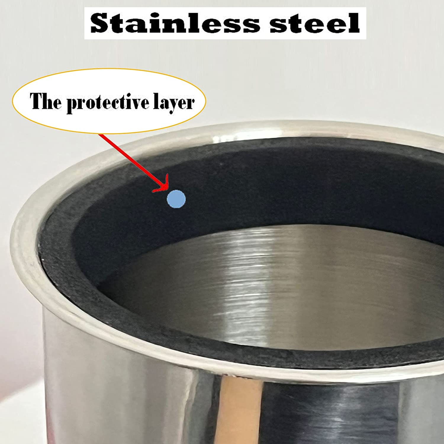 Pmsanzay Horizontal Mounting Magnetic Cup Holder Beverage Holder Drink Holder- Great for Tractors -Horizontal Mounting, Stainless Steel ( with Buffer Protection Layer )