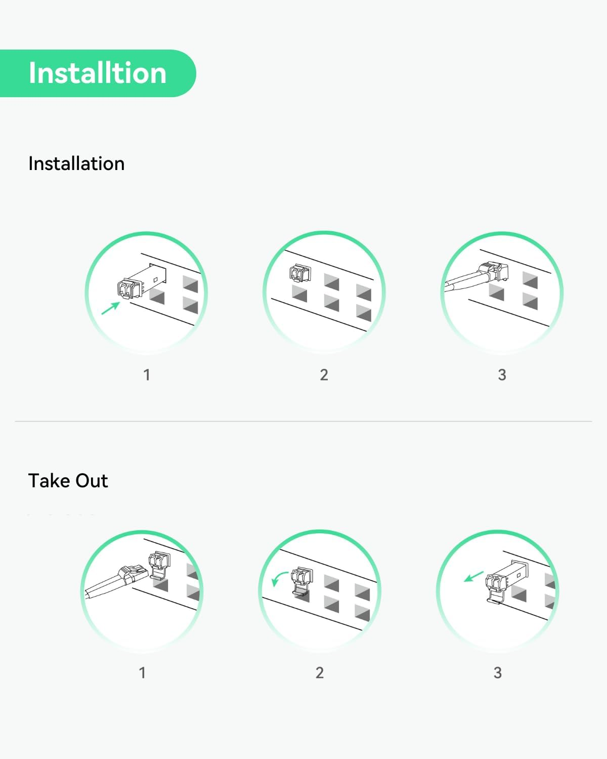 LINOVISION 10Gbase-Er BIDI SFP+ Transceiver, 1310Nm SMF, up to 10Km, Duplex LC Connector, 10Gbps BIDI SFP+ Optical Transceiver for POE Switches with 10G SFP Port image number 2