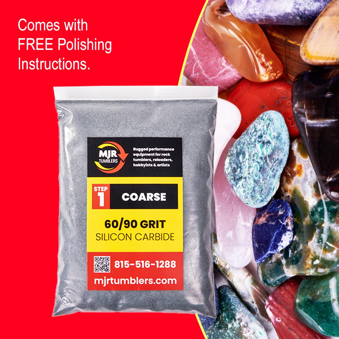 MJR Tumblers 1 LB Polish 60/90 Silicon Carbide Rock Refill Grit Abrasive Media Step 1 USA image number 4