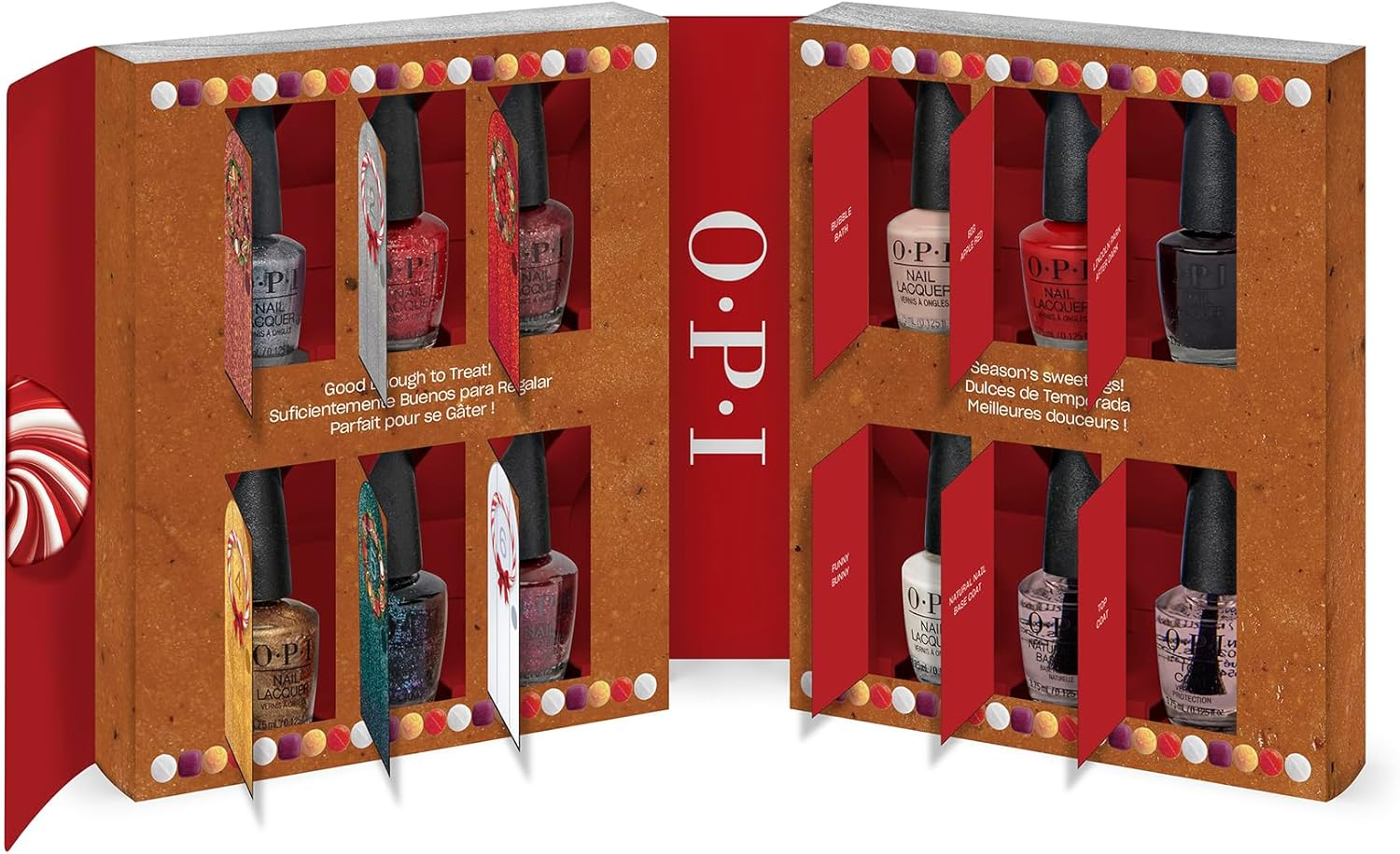 OPI Mini Holiday 2025 Collection Advent Calendar Nail Polish Gift Set (12 Pieces) image number 3