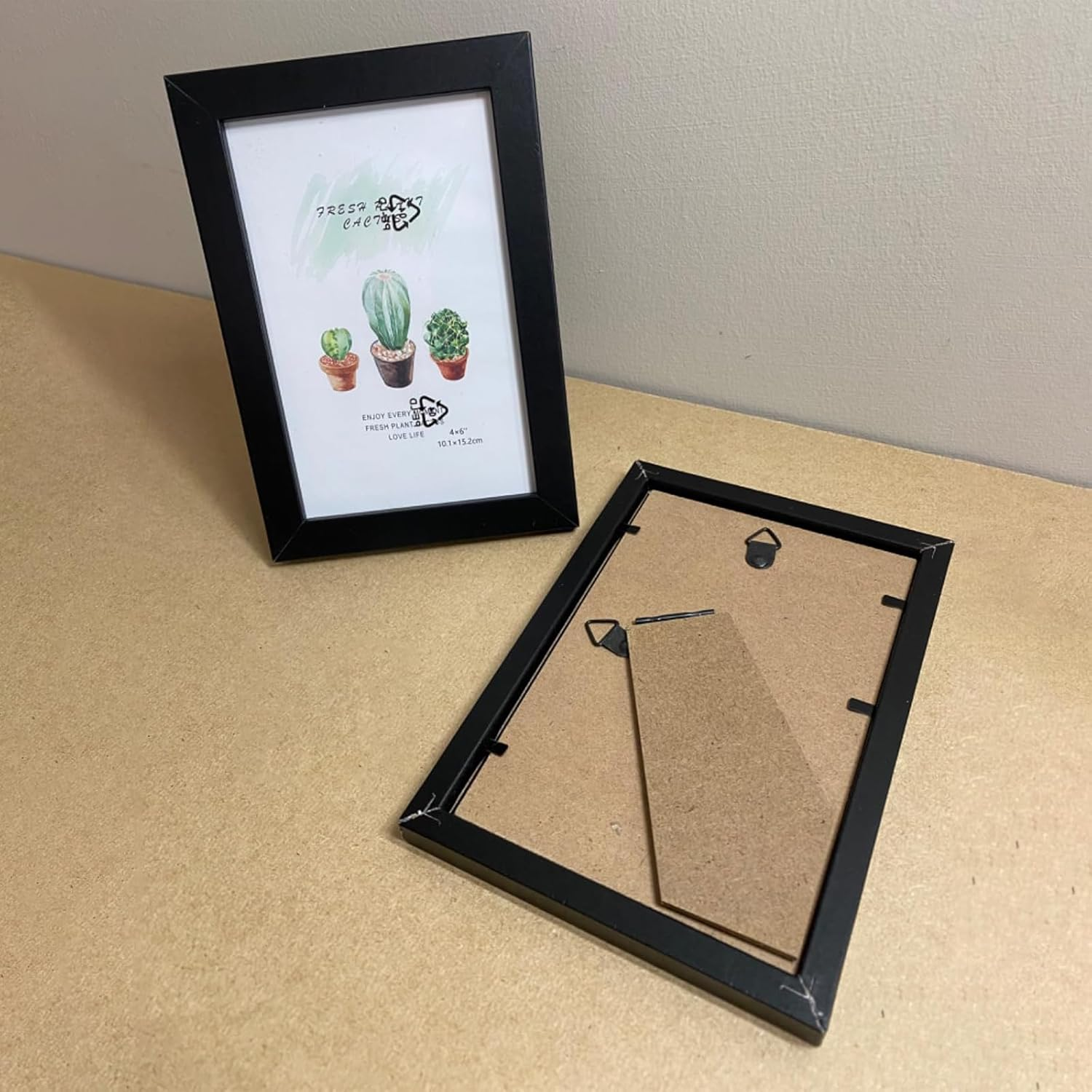 Picture Frame A4, 21X29.7Cm Black Picture Frame, Home Decoration Photo Display Frame Versatile Landscape Portrait Orientation, Wall Mountable Desk Stand image number 6