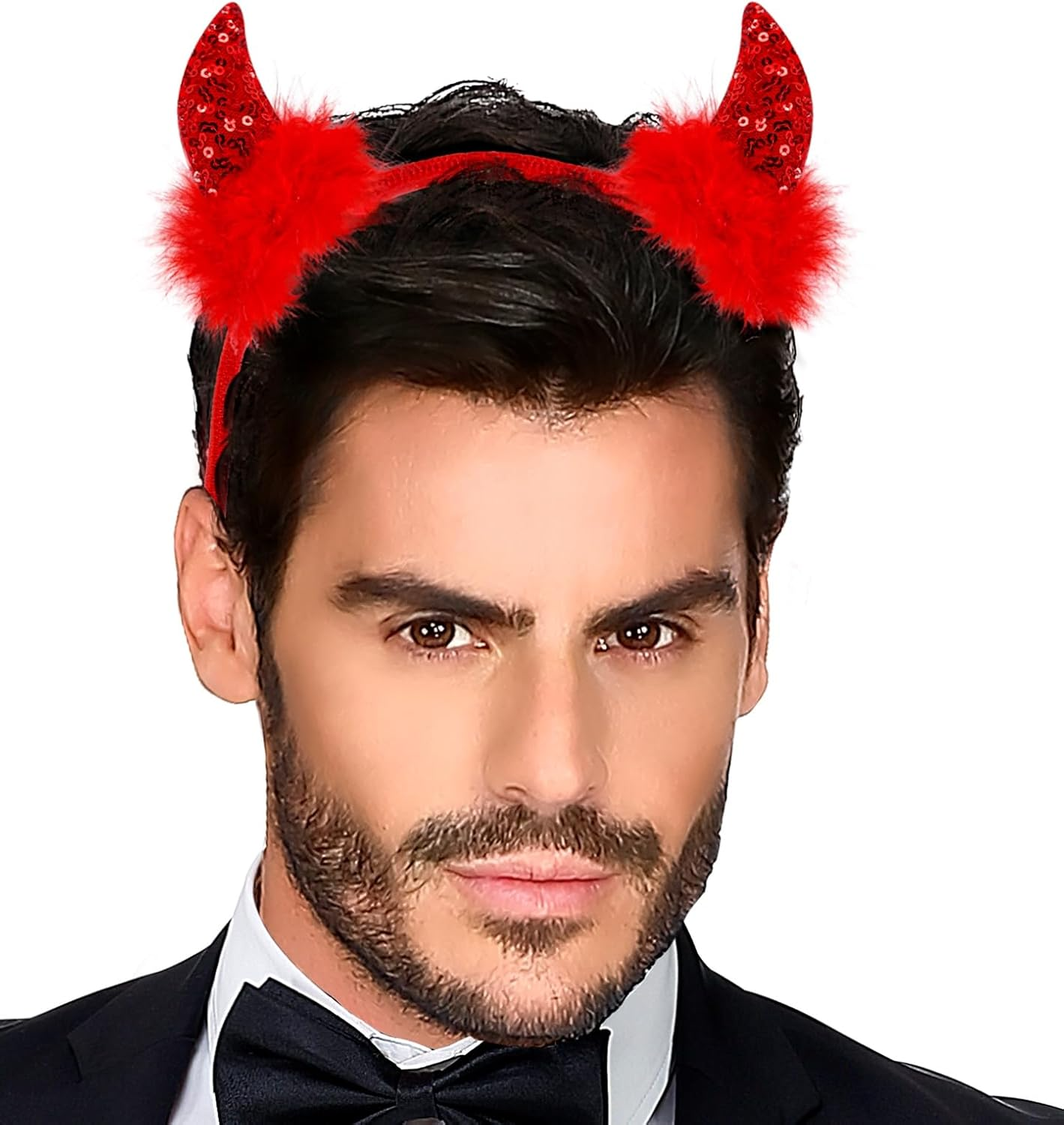 Devil Costumes | Seductive Devil Horns Glittering Red | Halloween | Fancy Dress
