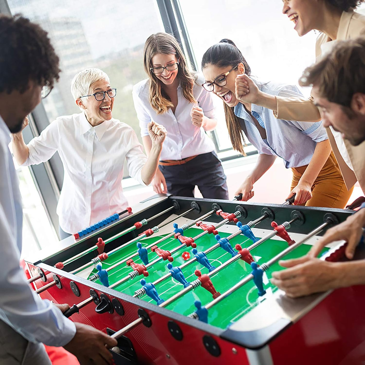 Coopay 18 Pieces 32Mm Foosball Balls Table Football Soccer Replacement Balls Multicolor Official Tabletop Game Balls with a Black Drawstring Bag image number 5